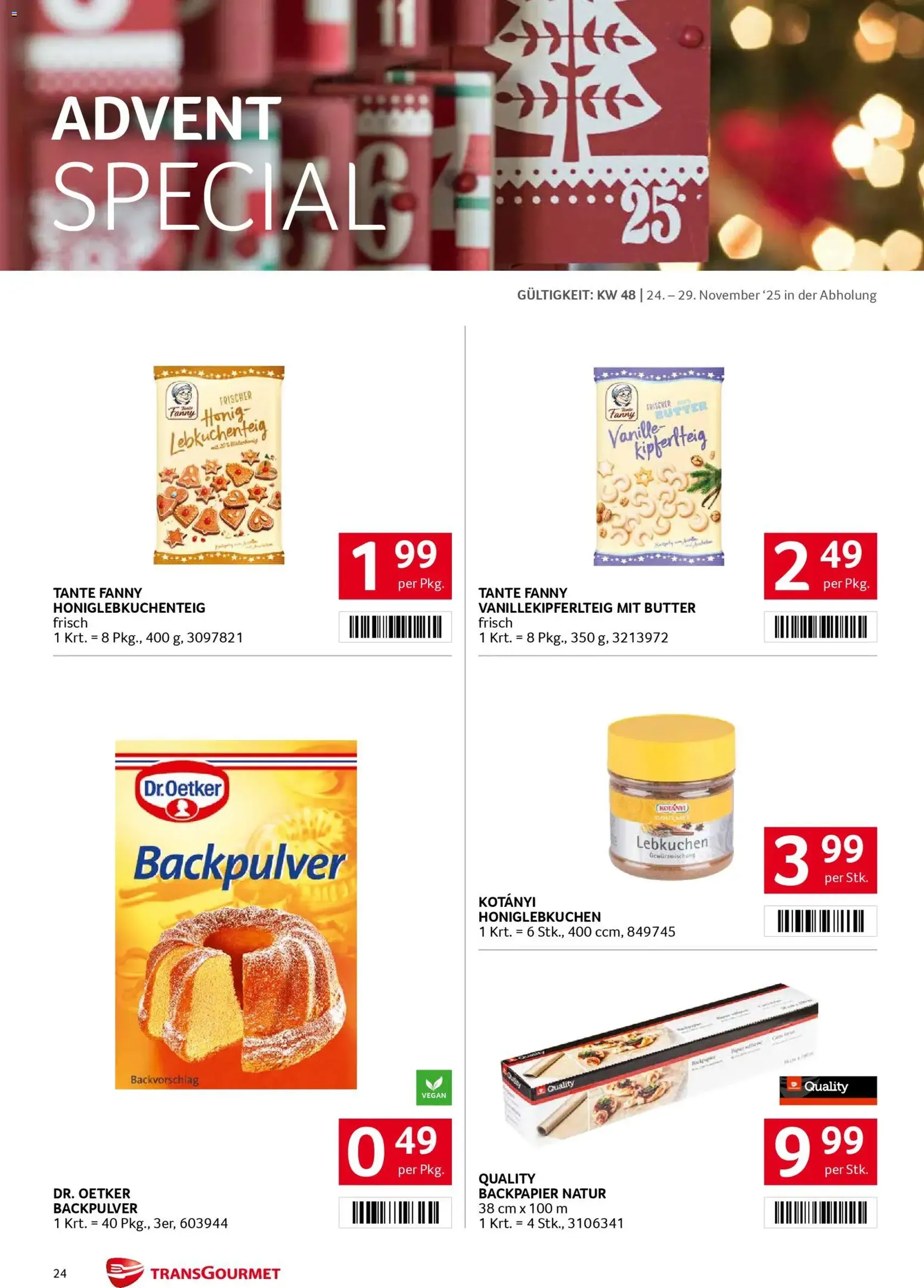 Transgourmet Flugblatt - Gültiger Prospekt ab 24.11.2025, Seite 24 von insgesamt 32