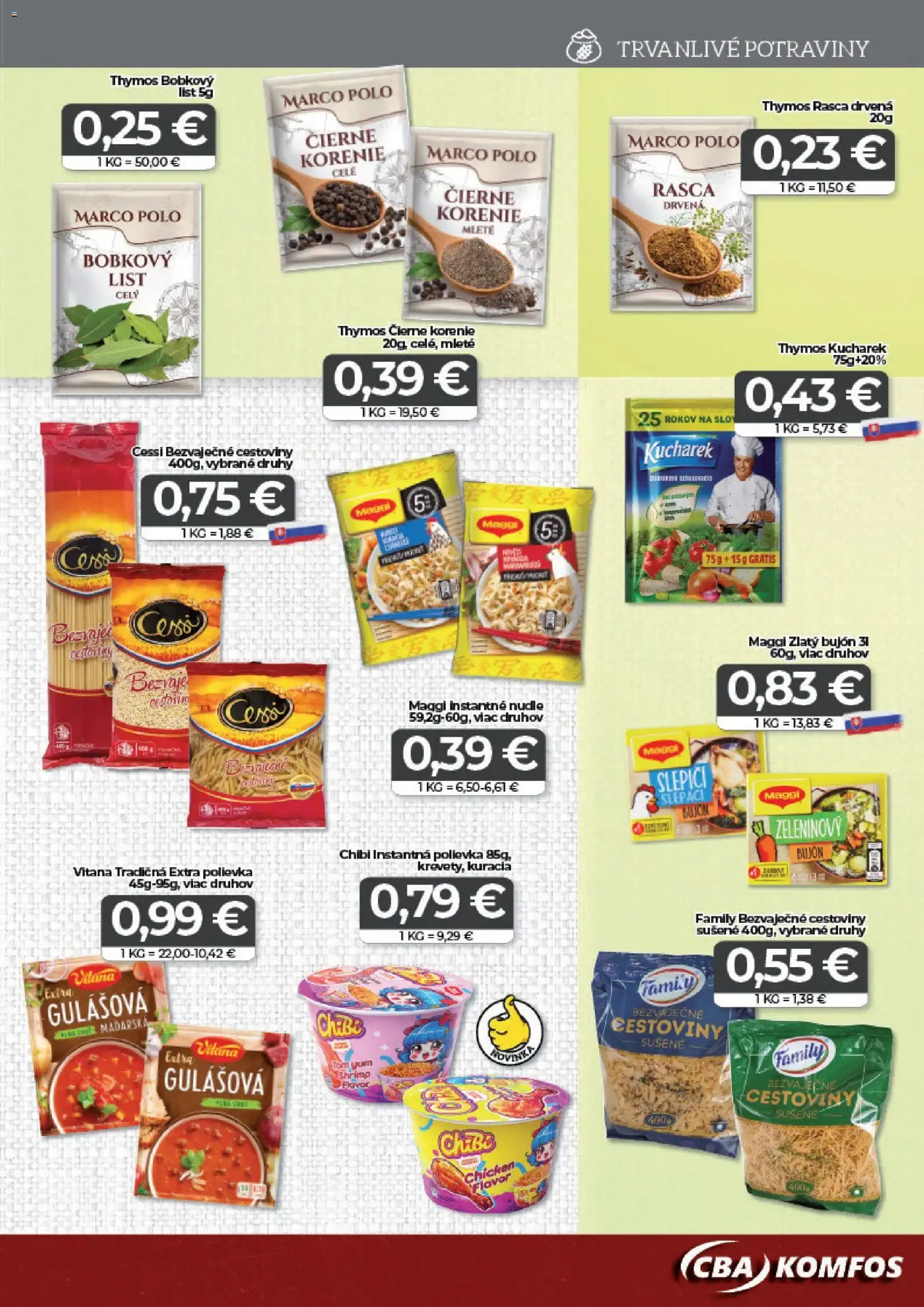 CBA Komfos leták - platný leták od 27.03.2026 strana 7 z 16