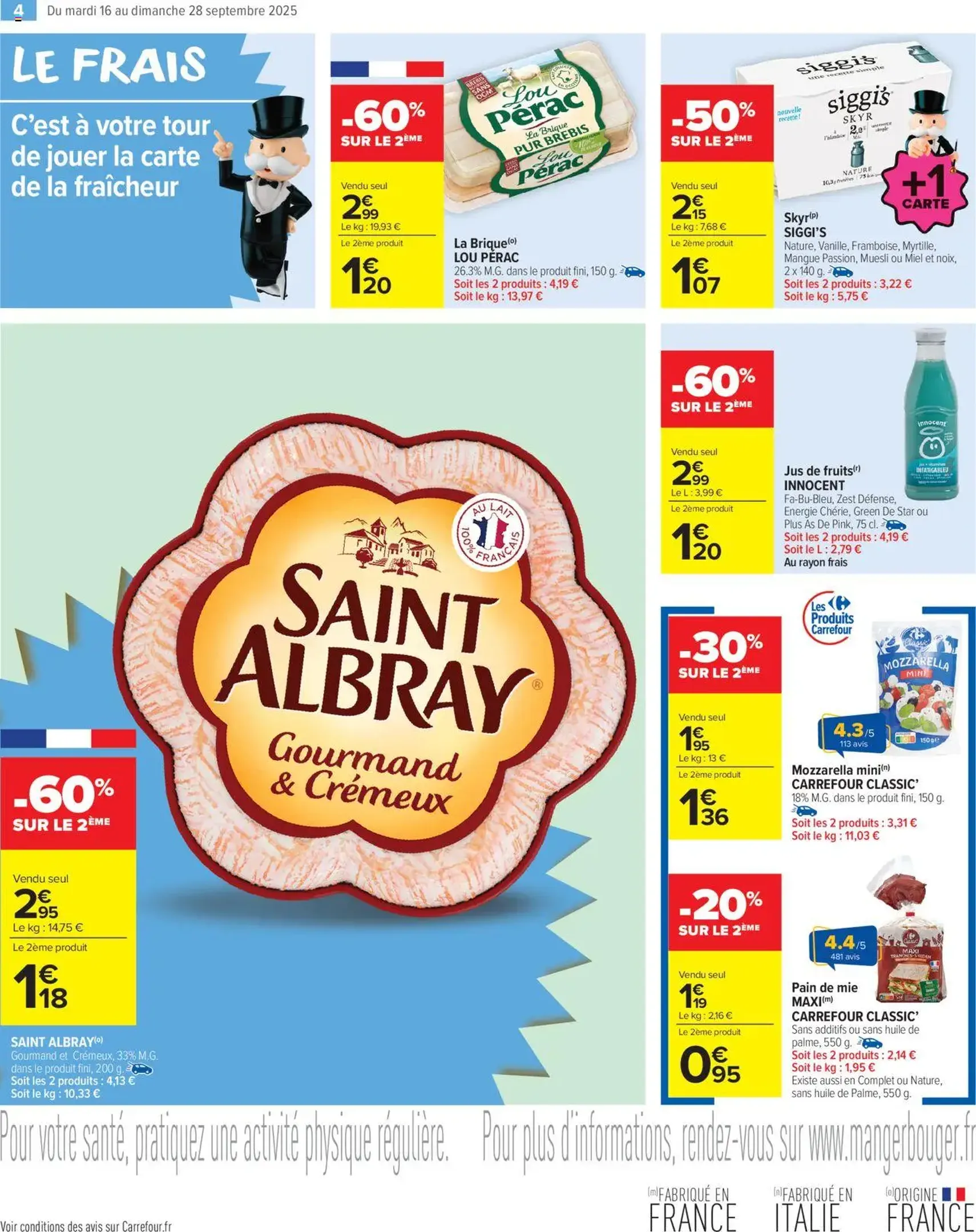 Carrefour Market catalogue le mois monopoly 80% sur le 2ème - brochure valable à partir du 16/09/2025, page 6 sur 18 Carrefour Market catalogue le mois monopoly 80% sur le 2ème - brochure valable à partir du 16/09/2025, page 6 sur 18