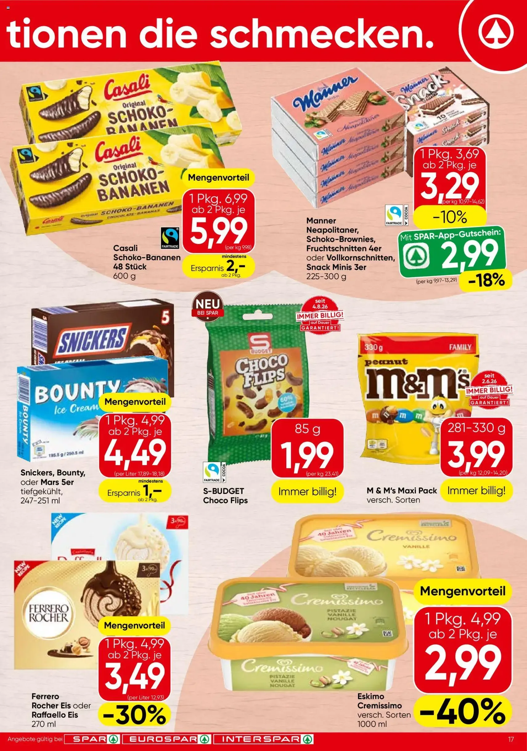 Spar - Flugblatt - Gültiger Prospekt ab 27.08.2026, Seite 17 von insgesamt 20
