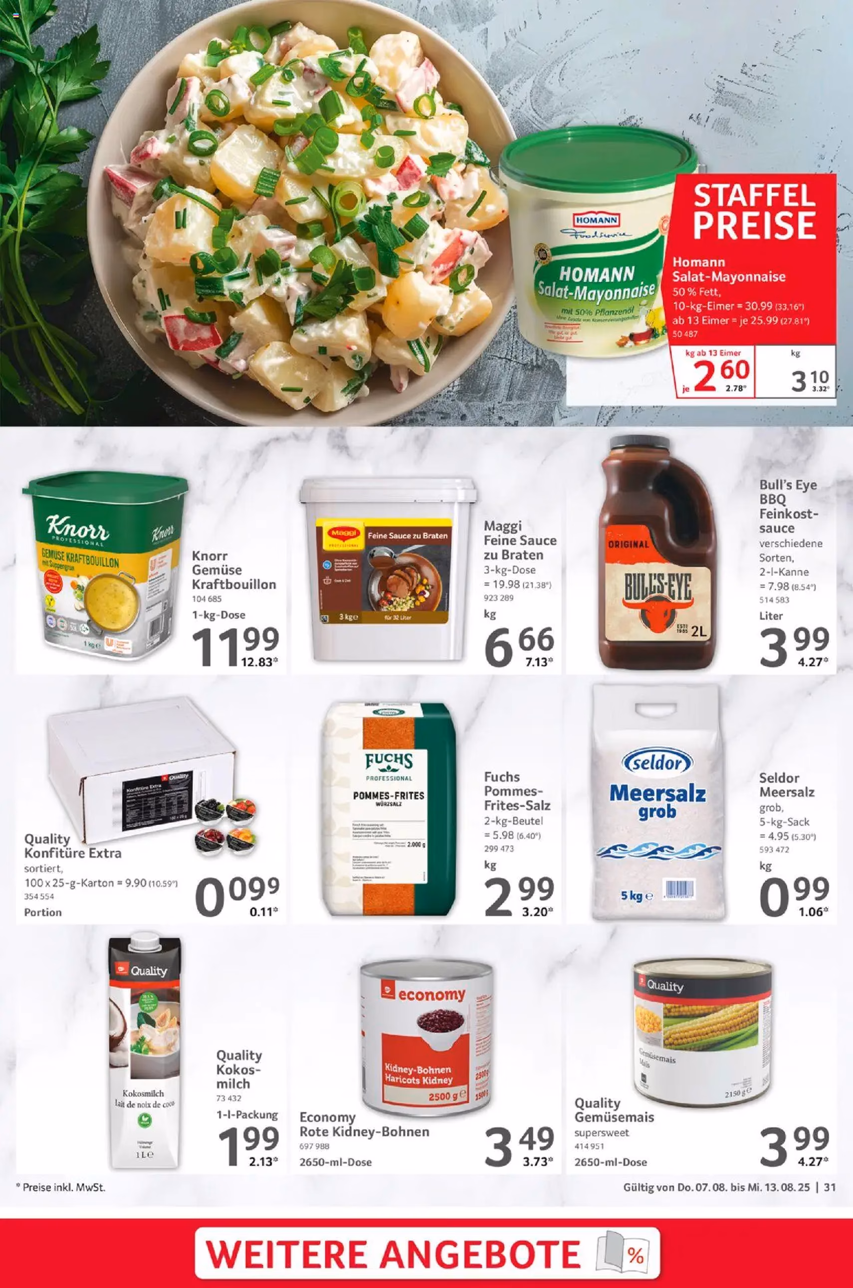 Selgros Prospekt - Gültiger Prospekt ab 07.08.2025, Seite 31 von insgesamt 32 Selgros Prospekt - Gültiger Prospekt ab 07.08.2025, Seite 31 von insgesamt 32