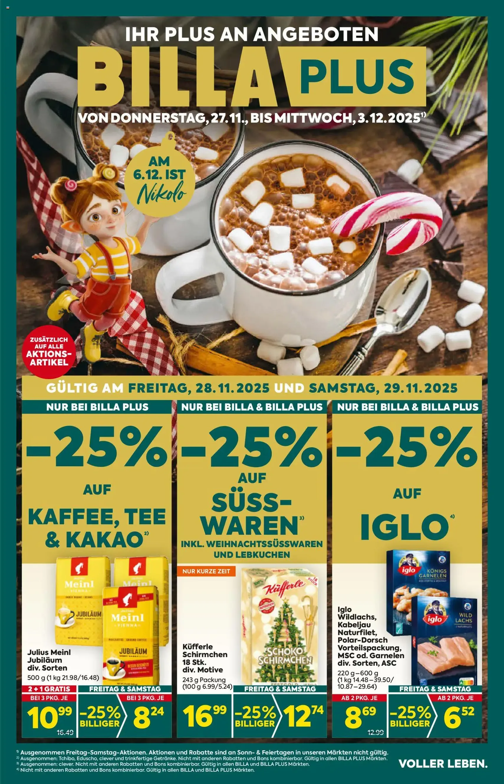 Billa Plus Flugblatt - Gültiger Prospekt ab 27.11.2025, Seite 1 von insgesamt 20