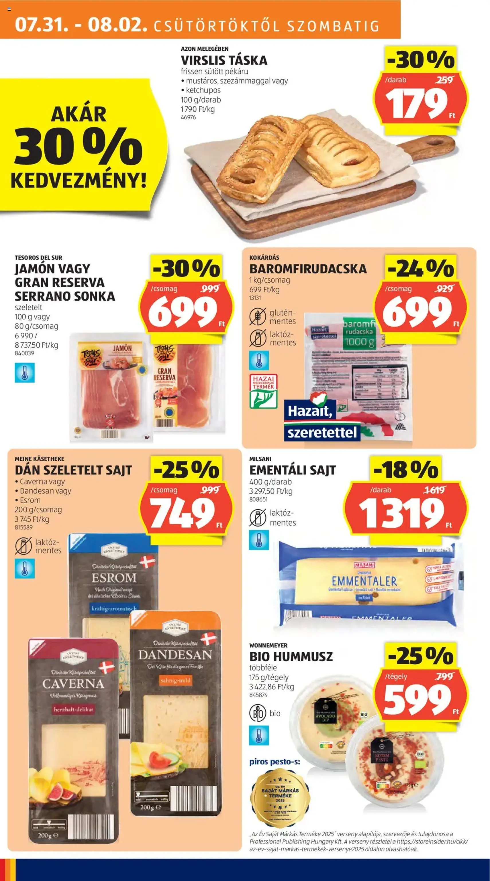 Aldi Akciós újság - 2025.07.31. érvényes szórólap 10 oldal 54 oldalból Aldi Akciós újság - 2025.07.31. érvényes szórólap 10 oldal 54 oldalból