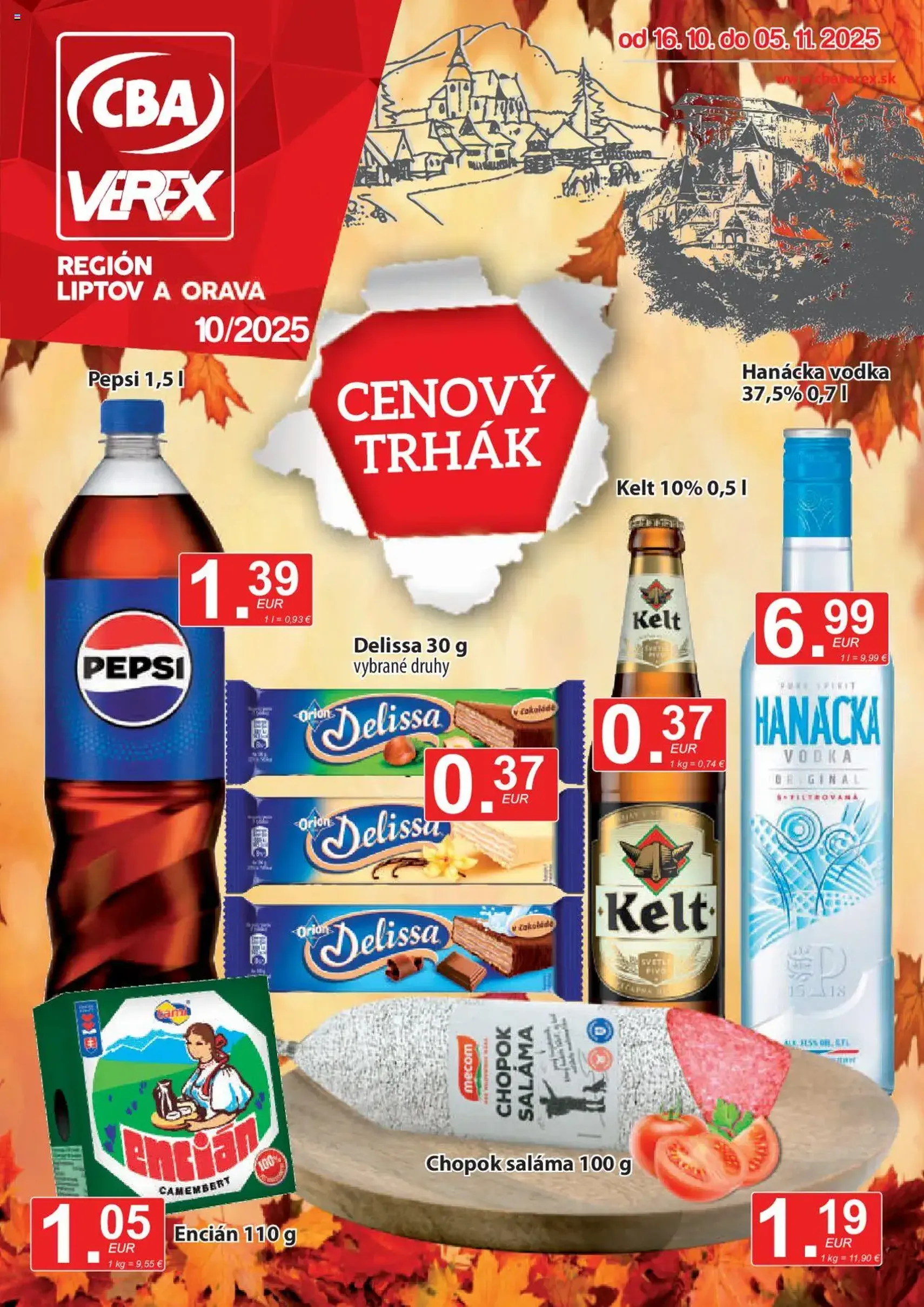 CBA Verex leták - platný leták od 16.10.2025 strana 1 z 12 CBA Verex leták - platný leták od 16.10.2025 strana 1 z 12