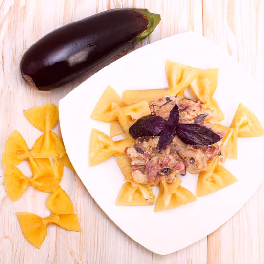 Anteprima ricetta Pasta melanzane e tonno