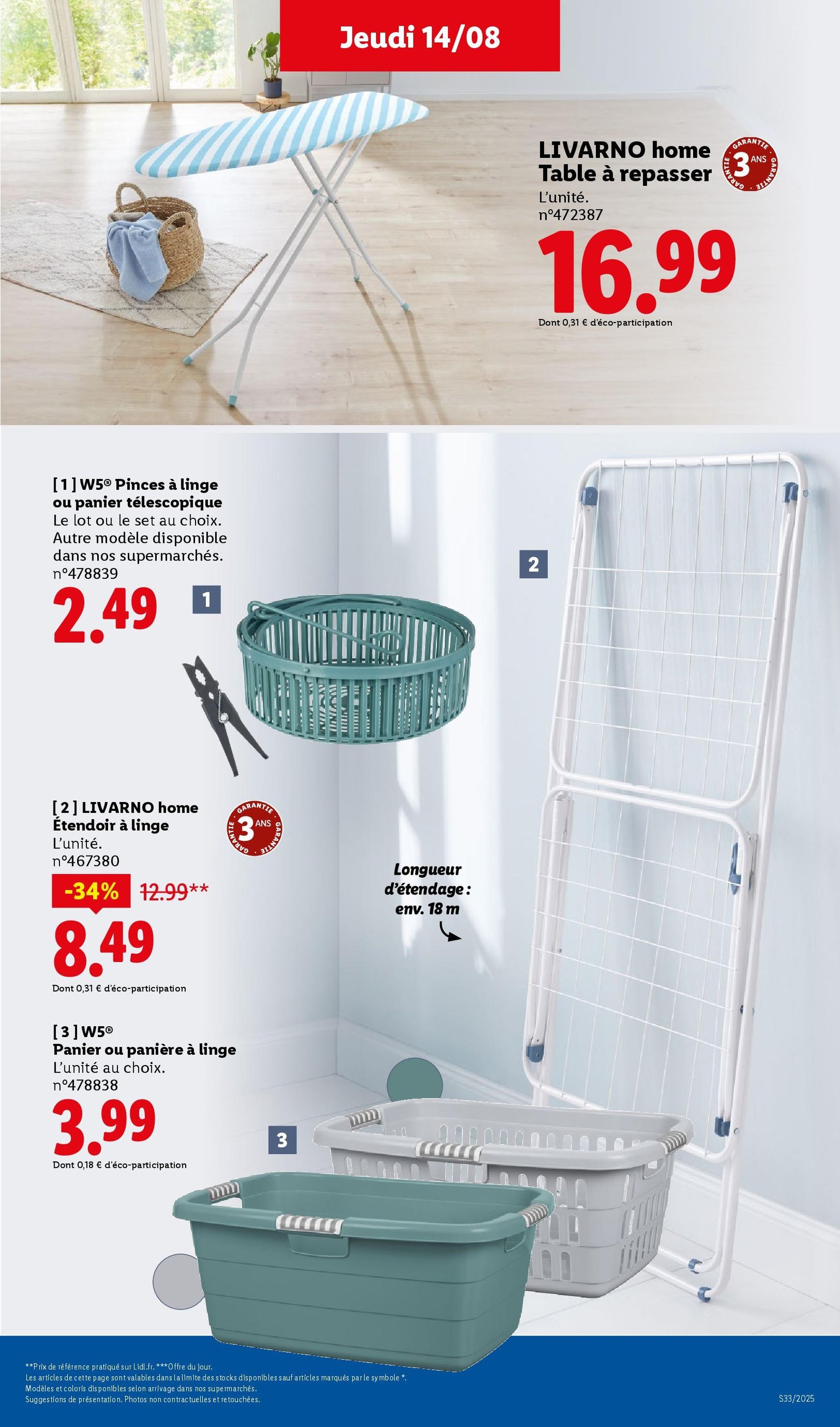 LIDL catalogue semaine 32 - brochure valable à partir du 14/08/2025, page 33 sur 72