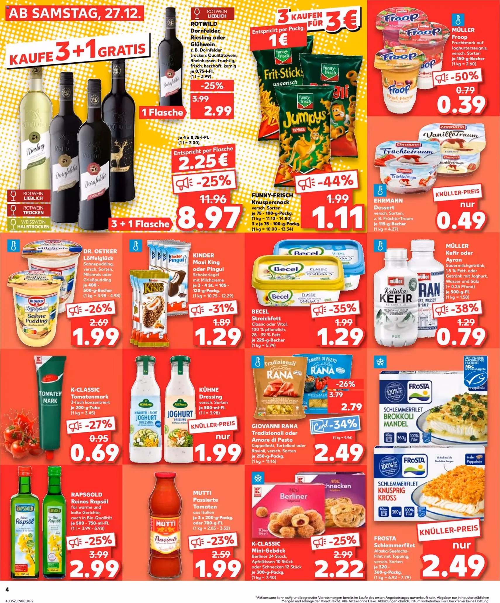 Kaufland Prospekt - Gültiger Prospekt ab 27.12.2025, Seite 4 von insgesamt 34
