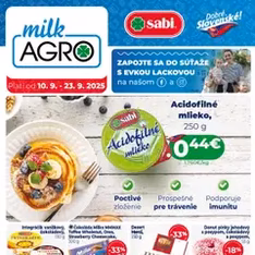 Milk Agro Leták - náhľad letáku platný od 10.09.2025