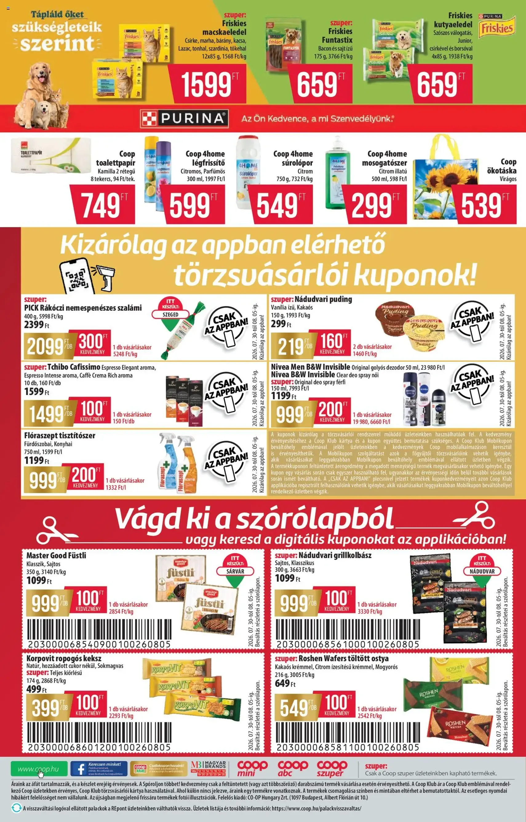 COOP akciós újság - 2026.07.30. érvényes szórólap 8 oldal 8 oldalból