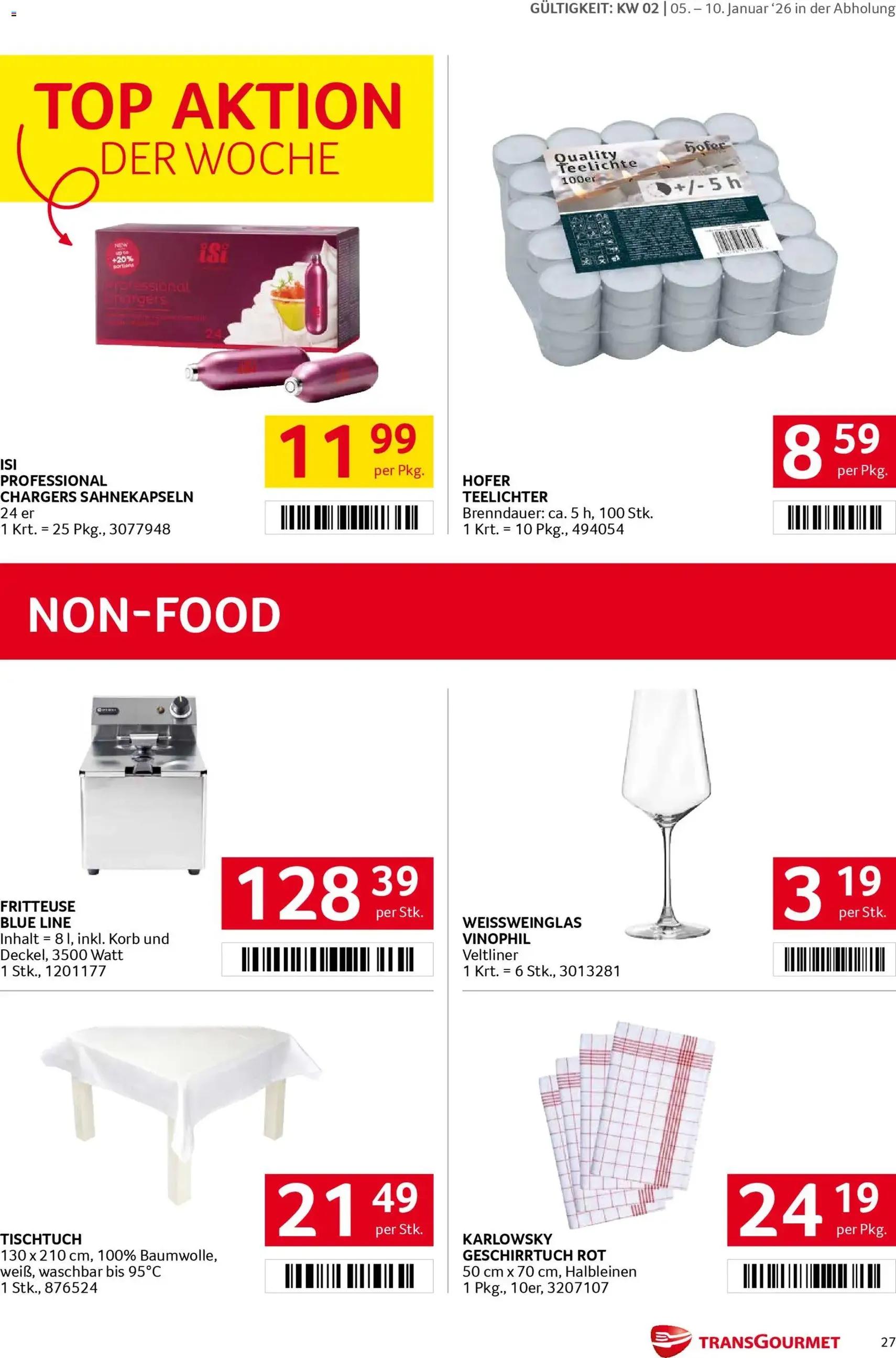 Transgourmet Flugblatt - Gültiger Prospekt ab 05.01.2026, Seite 26 von insgesamt 35