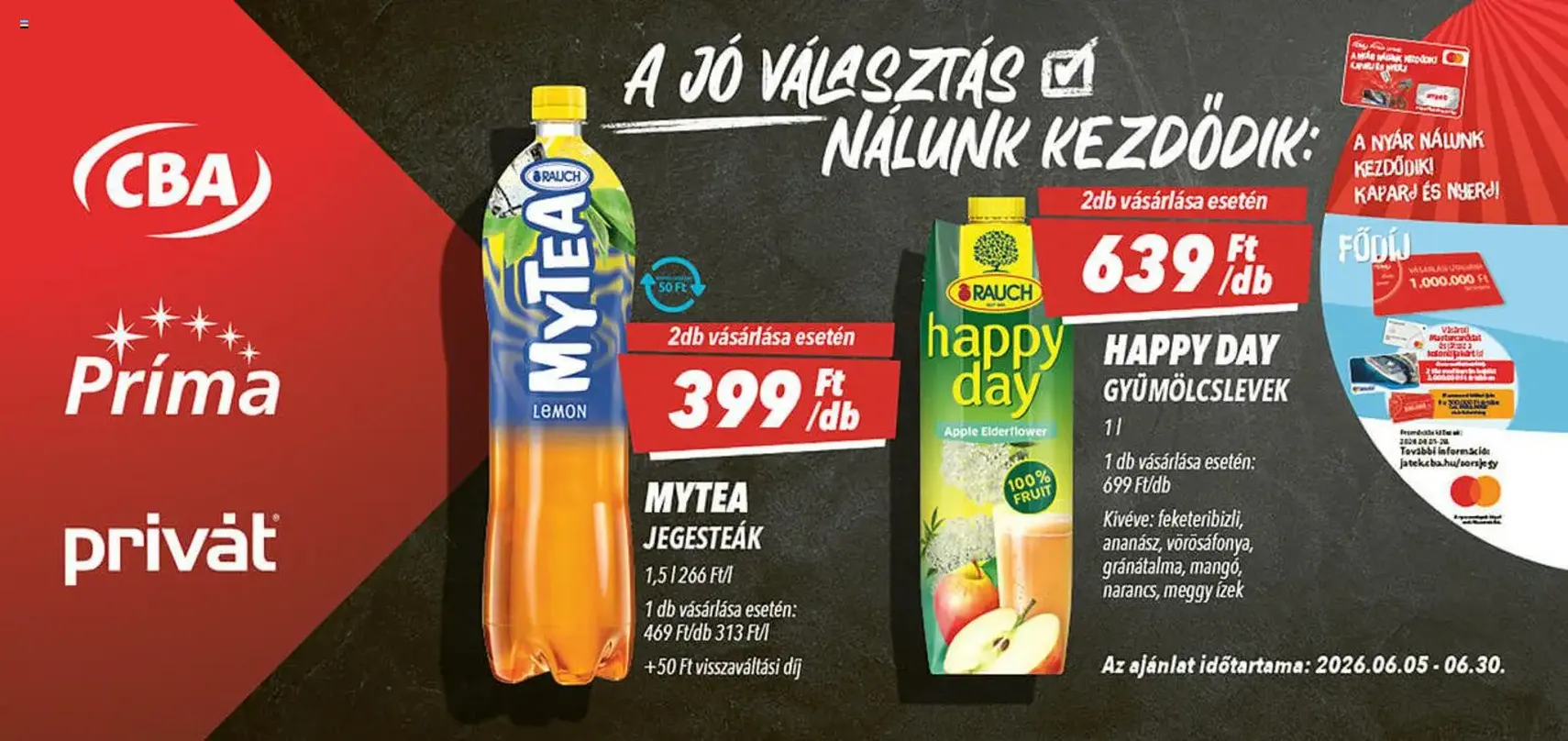 CBA Aktuális óriásplakátok - 2026.06.05. érvényes szórólap 2 oldal 4 oldalból