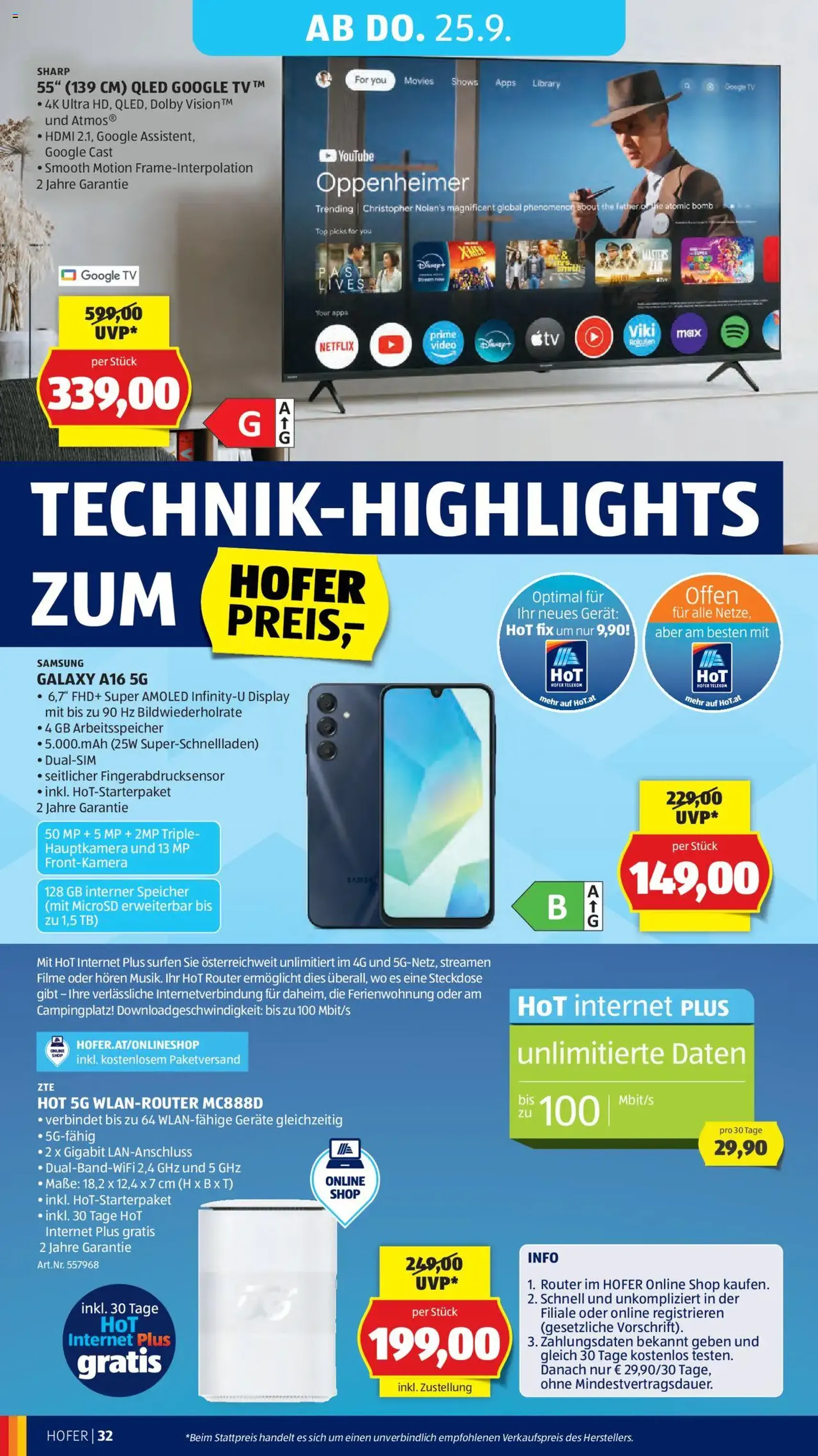 Hofer Flugblatt - Gültiger Prospekt ab 19.09.2025, Seite 36 von insgesamt 49