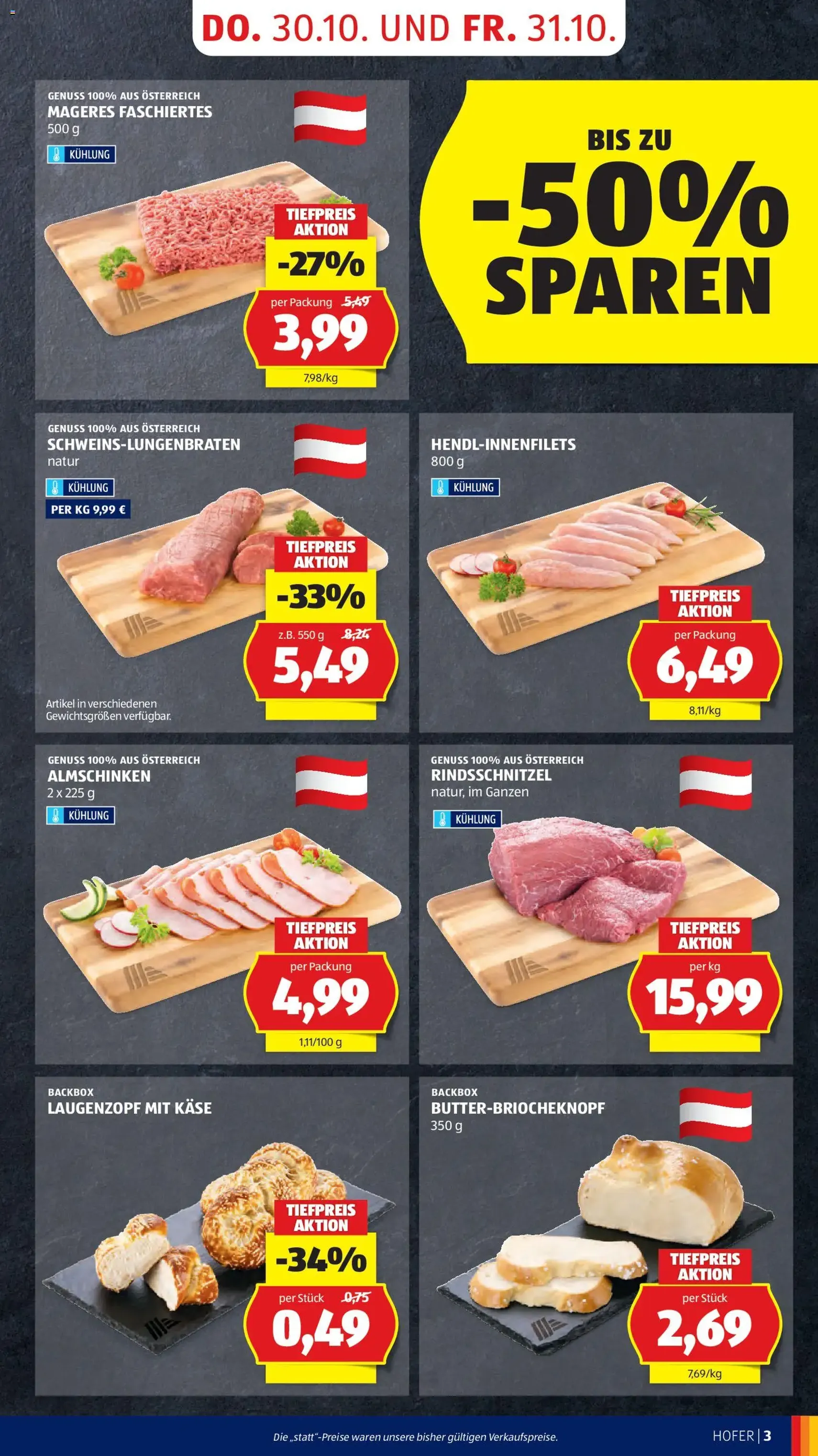 Hofer AT Akciós újság - 2025.10.31. érvényes szórólap 5 oldal 45 oldalból