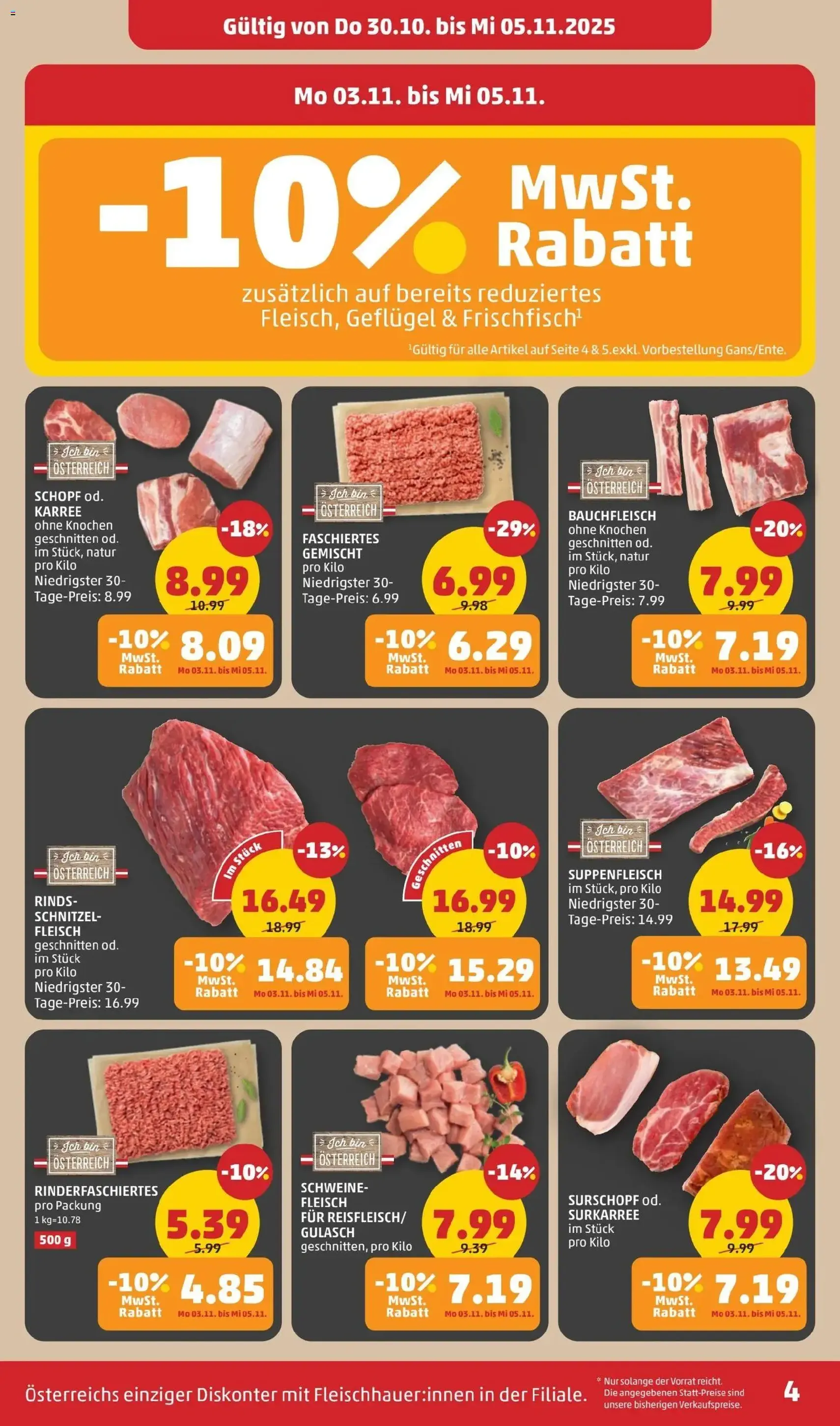 Penny Markt Flugblatt - Gültiger Prospekt ab 30.10.2025, Seite 4 von insgesamt 32 Penny Markt Flugblatt - Gültiger Prospekt ab 30.10.2025, Seite 4 von insgesamt 32