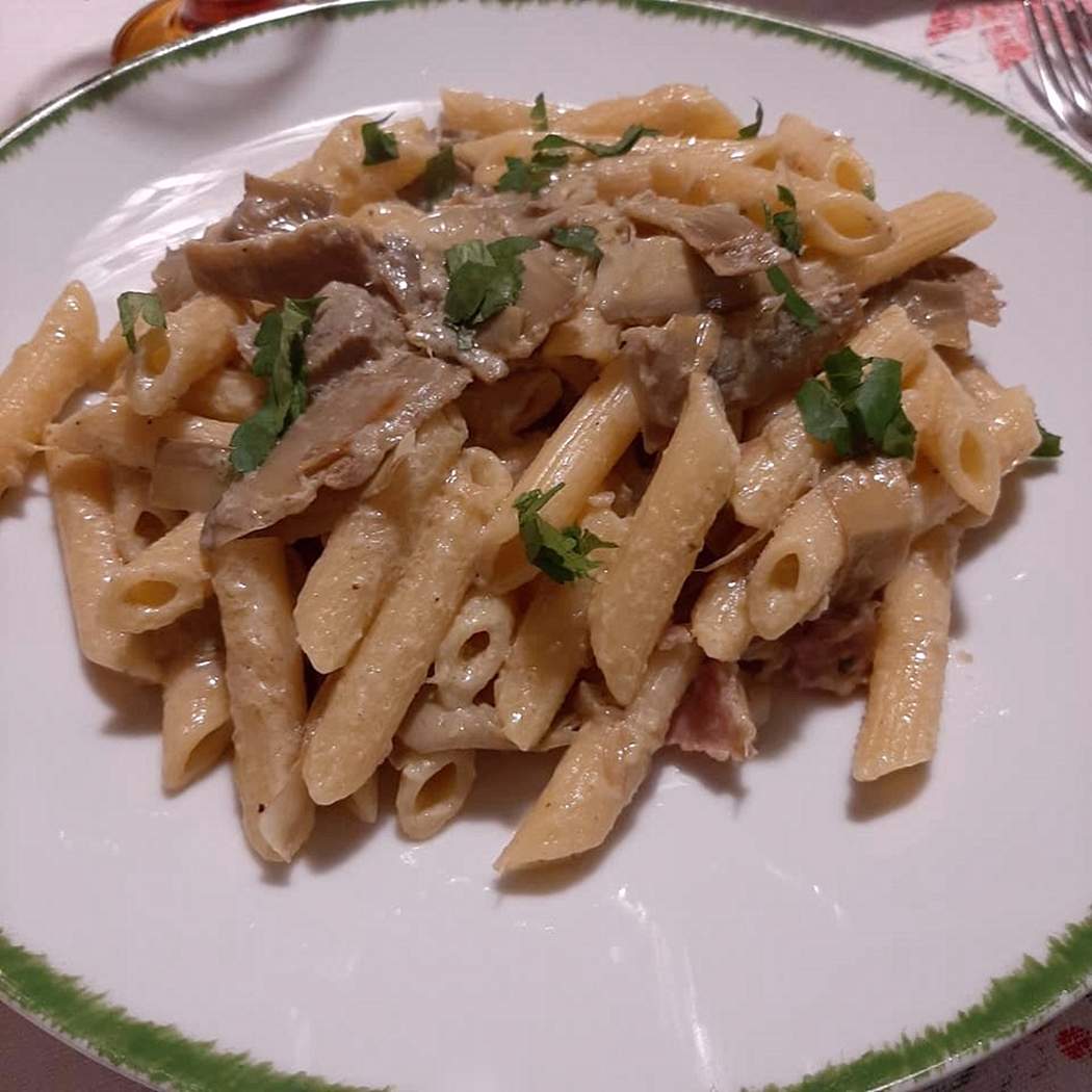 Pasta Carciofi e Speck