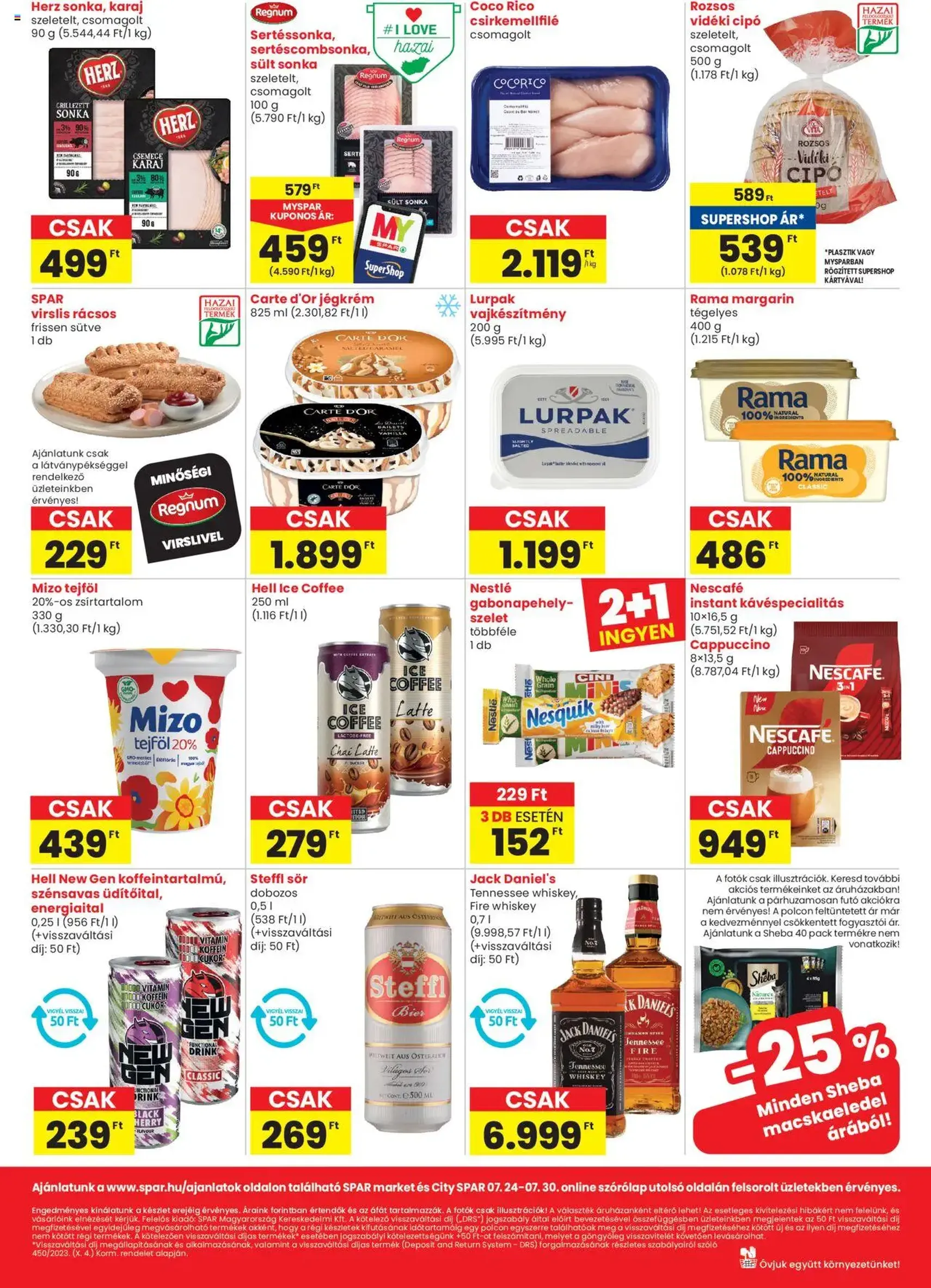 Spar Market Akciós újság - 2025.07.24. érvényes szórólap 2 oldal 3 oldalból