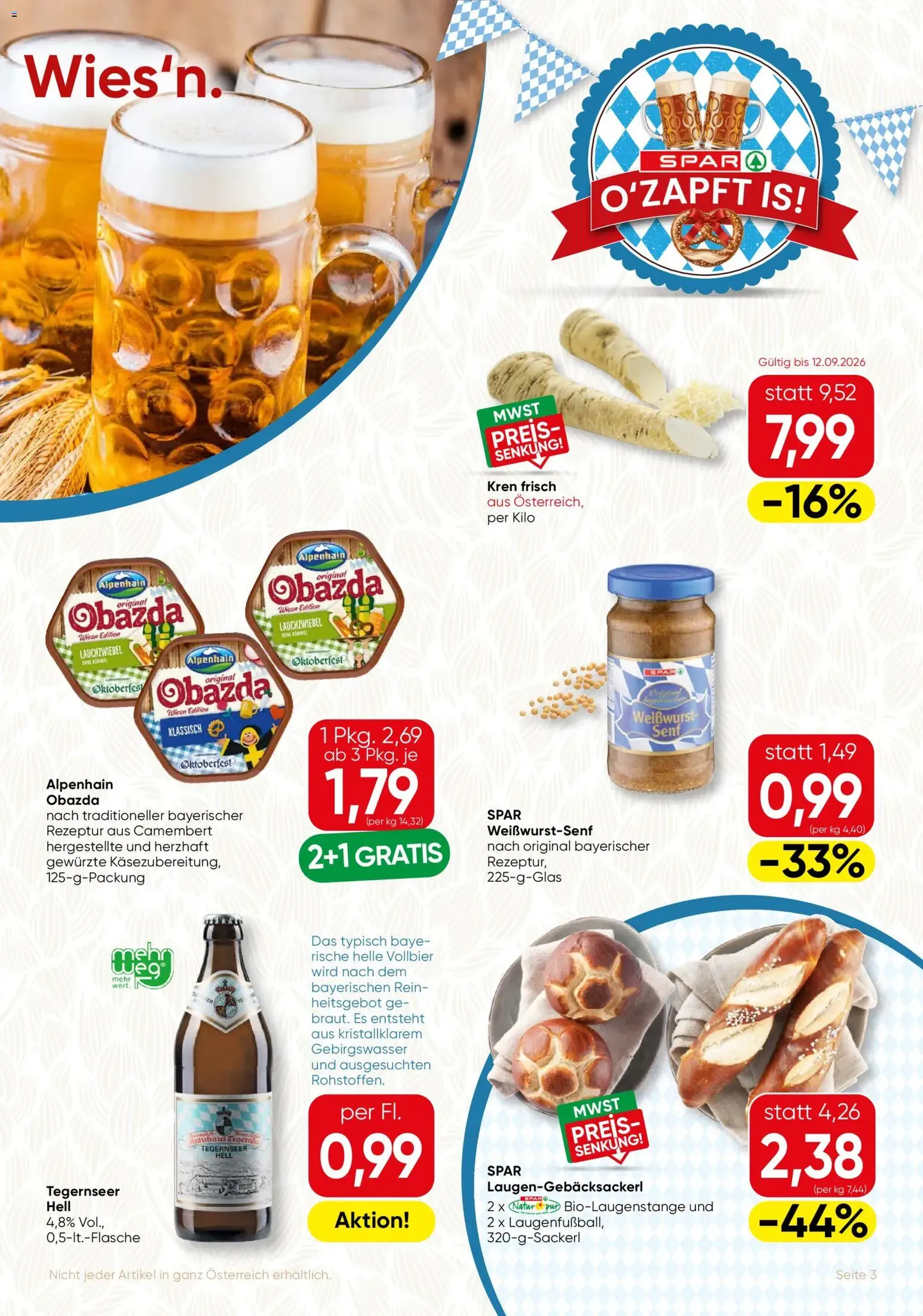 SPAR Gourmet Flugblatt - Gültiger Prospekt ab 10.09.2026, Seite 3 von insgesamt 12