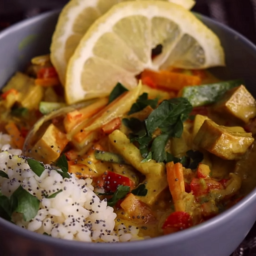 Tofu al curry