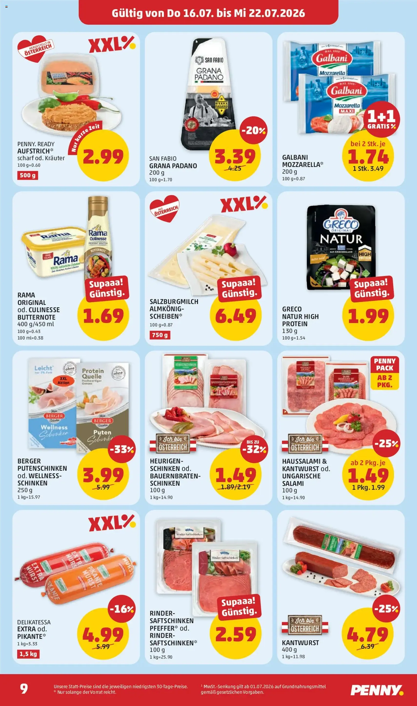Penny Markt Flugblatt - Gültiger Prospekt ab 16.07.2026, Seite 9 von insgesamt 28