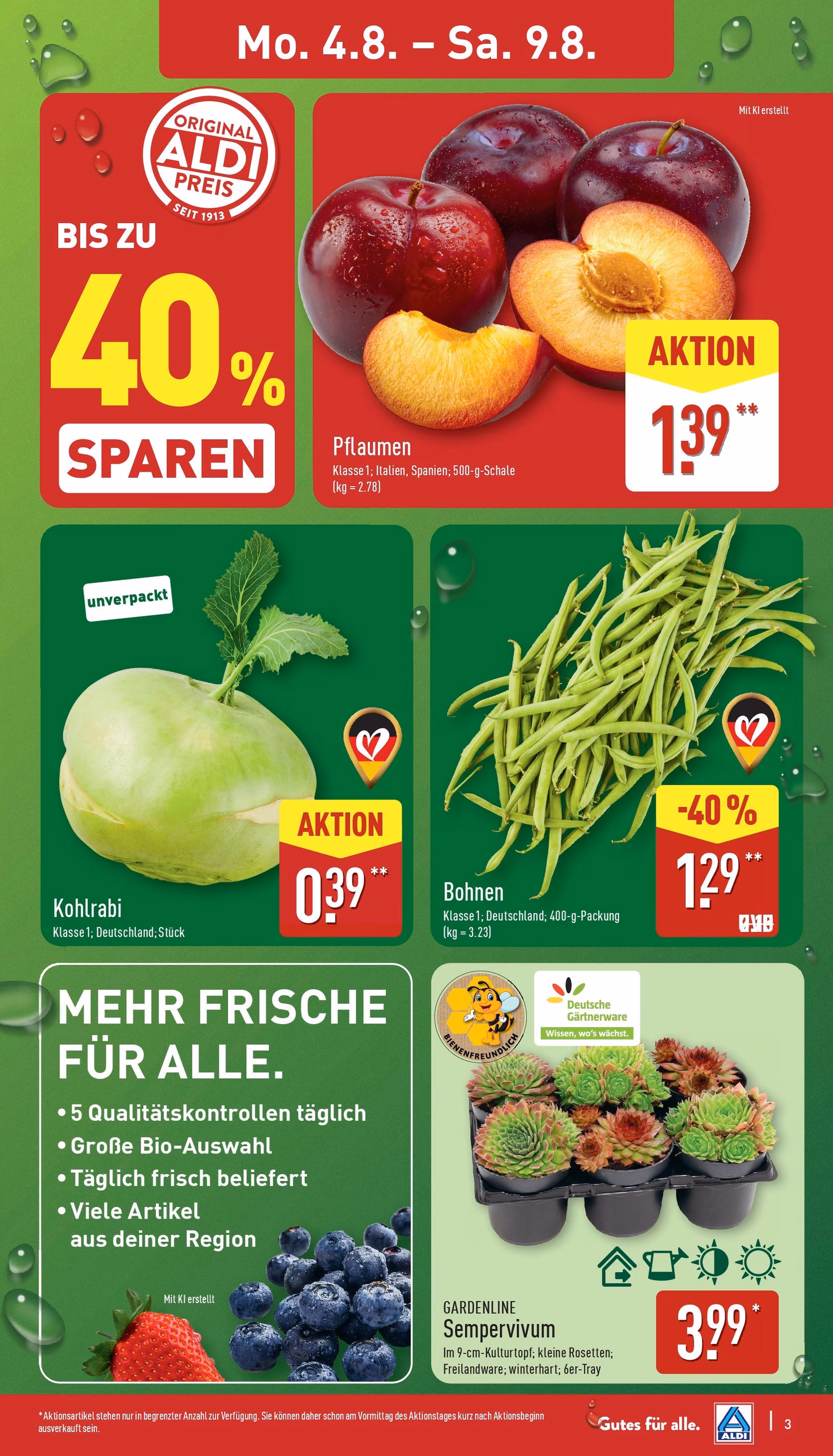 Aldi Prospekt - Gültiger Prospekt ab 04.08.2025, Seite 3 von insgesamt 45
