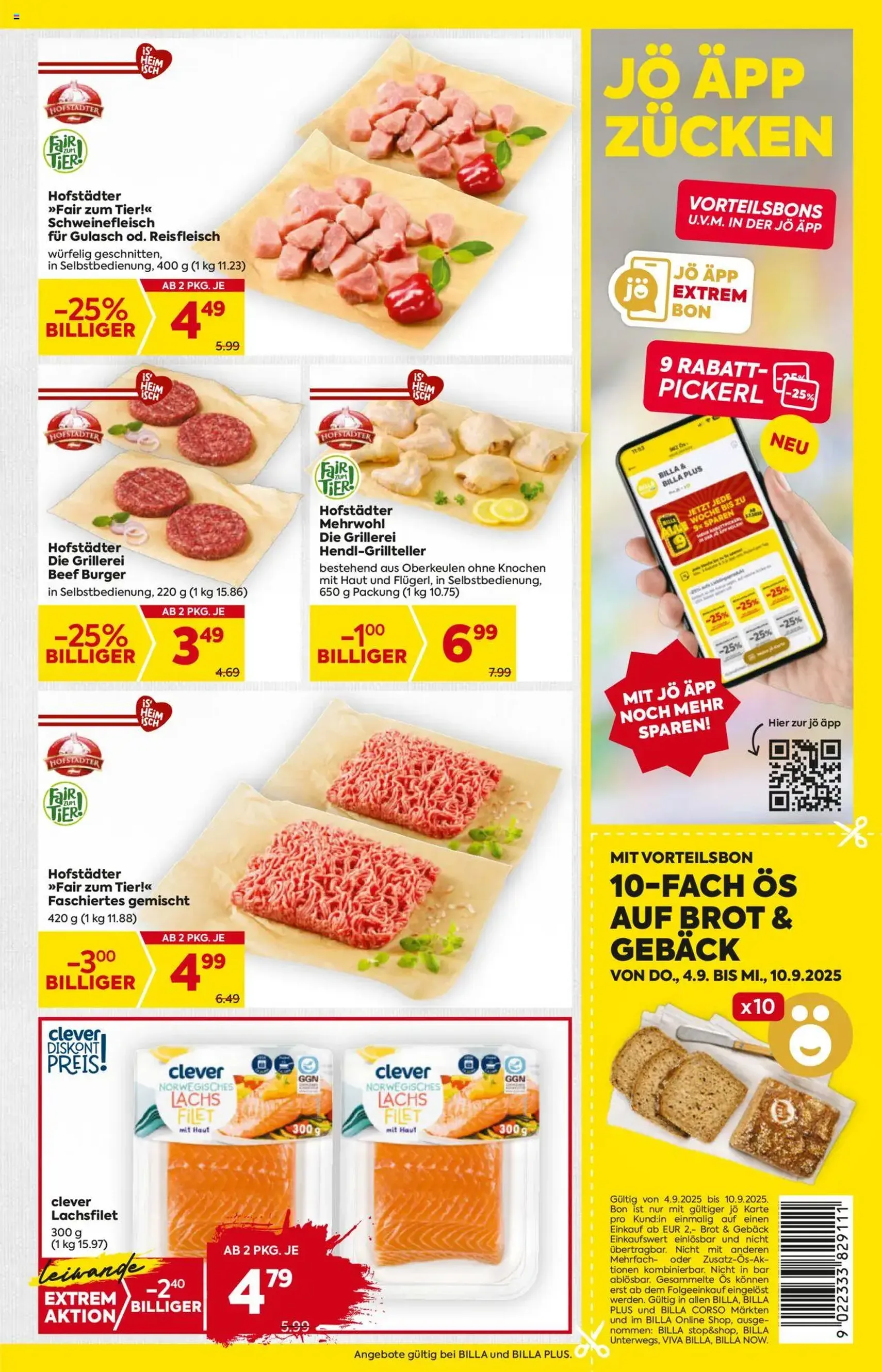 Billa Flugblatt - Gültiger Prospekt ab 04.09.2025, Seite 5 von insgesamt 16 Billa Flugblatt - Gültiger Prospekt ab 04.09.2025, Seite 5 von insgesamt 16
