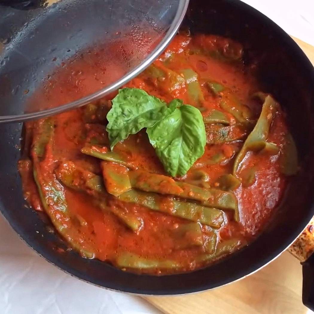 Fagiolini piattoni al pomodoro