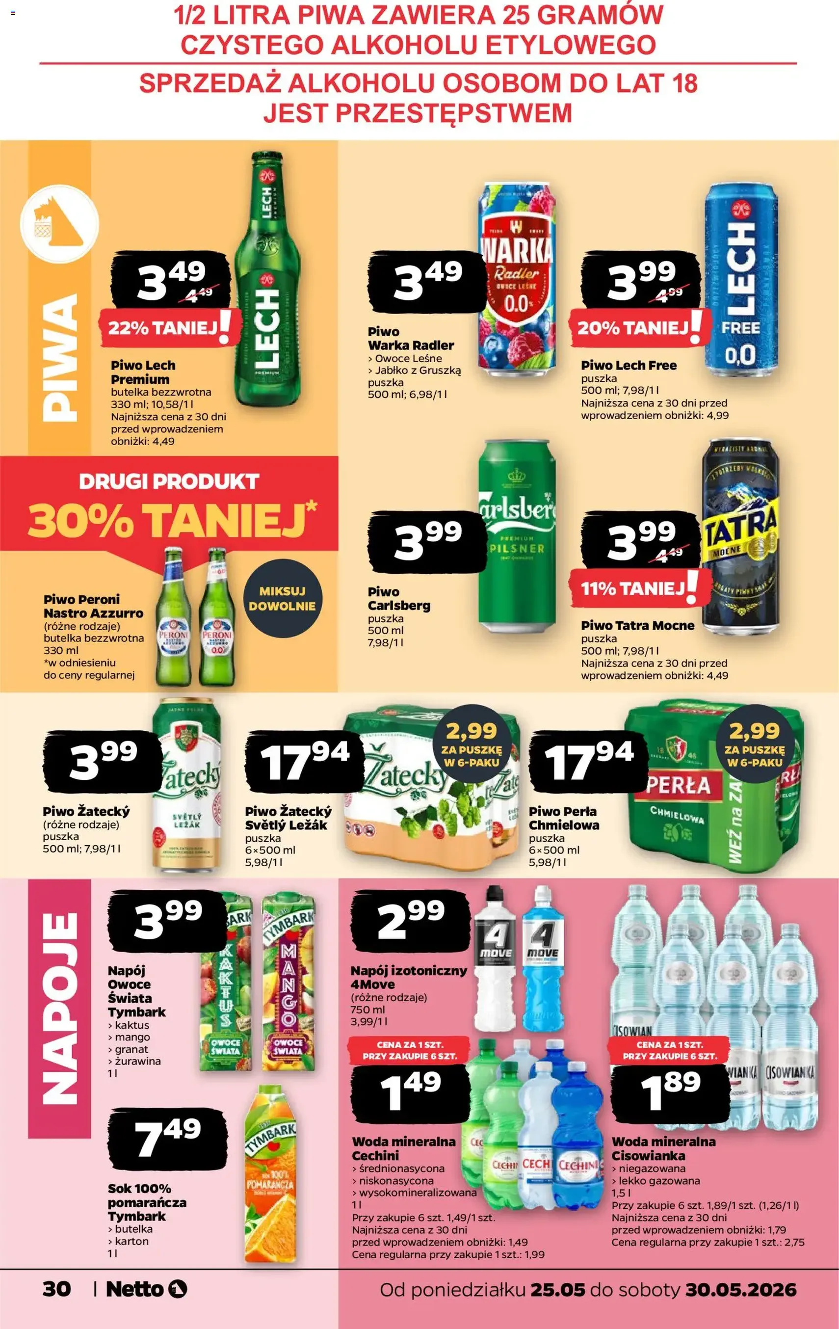 Netto gazetka od poniedziałku spożywcza - ważny gazetka od 25.05.2026 strona 30 z 42