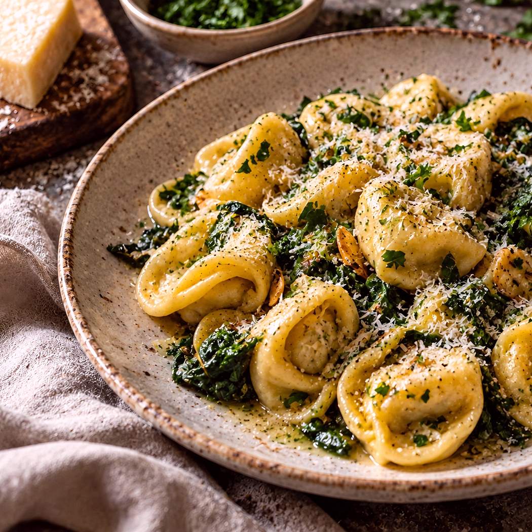 Tortellini so špenátom a ricottou – domáce plnené cestoviny