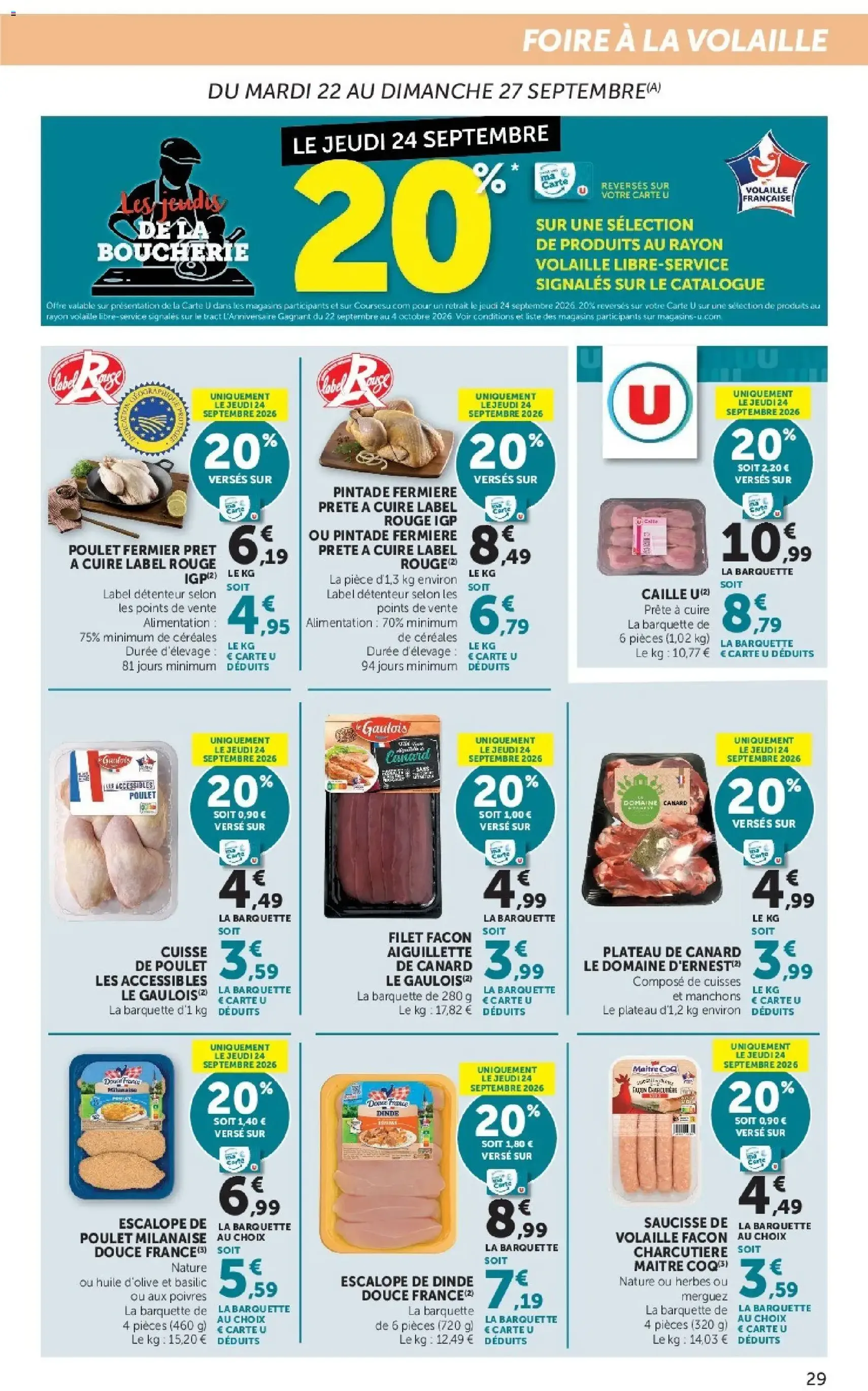 Super U catalogue - brochure valable à partir du 22/09/2026, page 29 sur 40