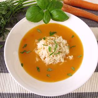 Recipe preview Carrot soup with rice