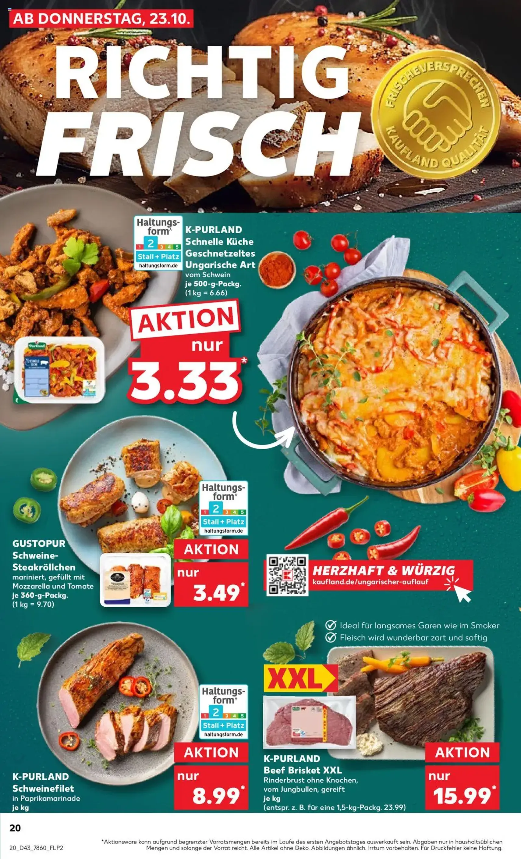 Kaufland Prospekt - Gültiger Prospekt ab 23.10.2025, Seite 20 von insgesamt 61 Kaufland Prospekt - Gültiger Prospekt ab 23.10.2025, Seite 20 von insgesamt 61