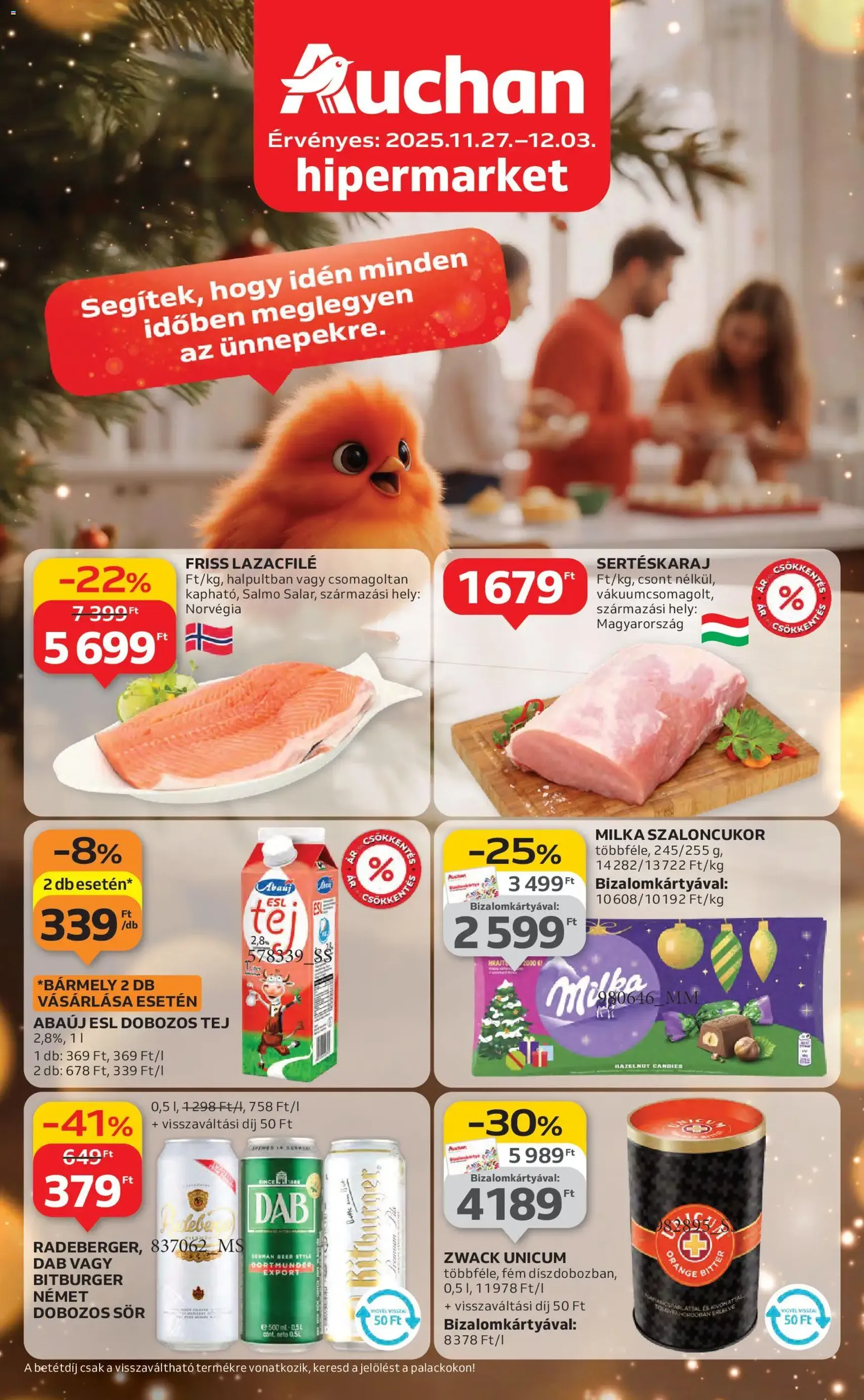 Auchan Akciós újság - 2025.11.27. érvényes szórólap 1 oldal 82 oldalból