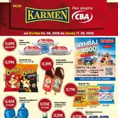 KARMEN CBA leták - náhľad letáku platný od 04.06.2026