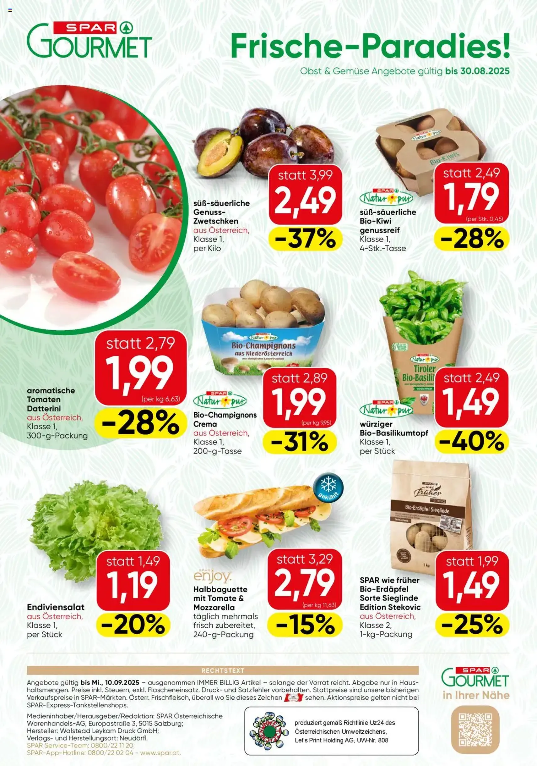 SPAR Gourmet Flugblatt - Gültiger Prospekt ab 28.08.2025, Seite 12 von insgesamt 12