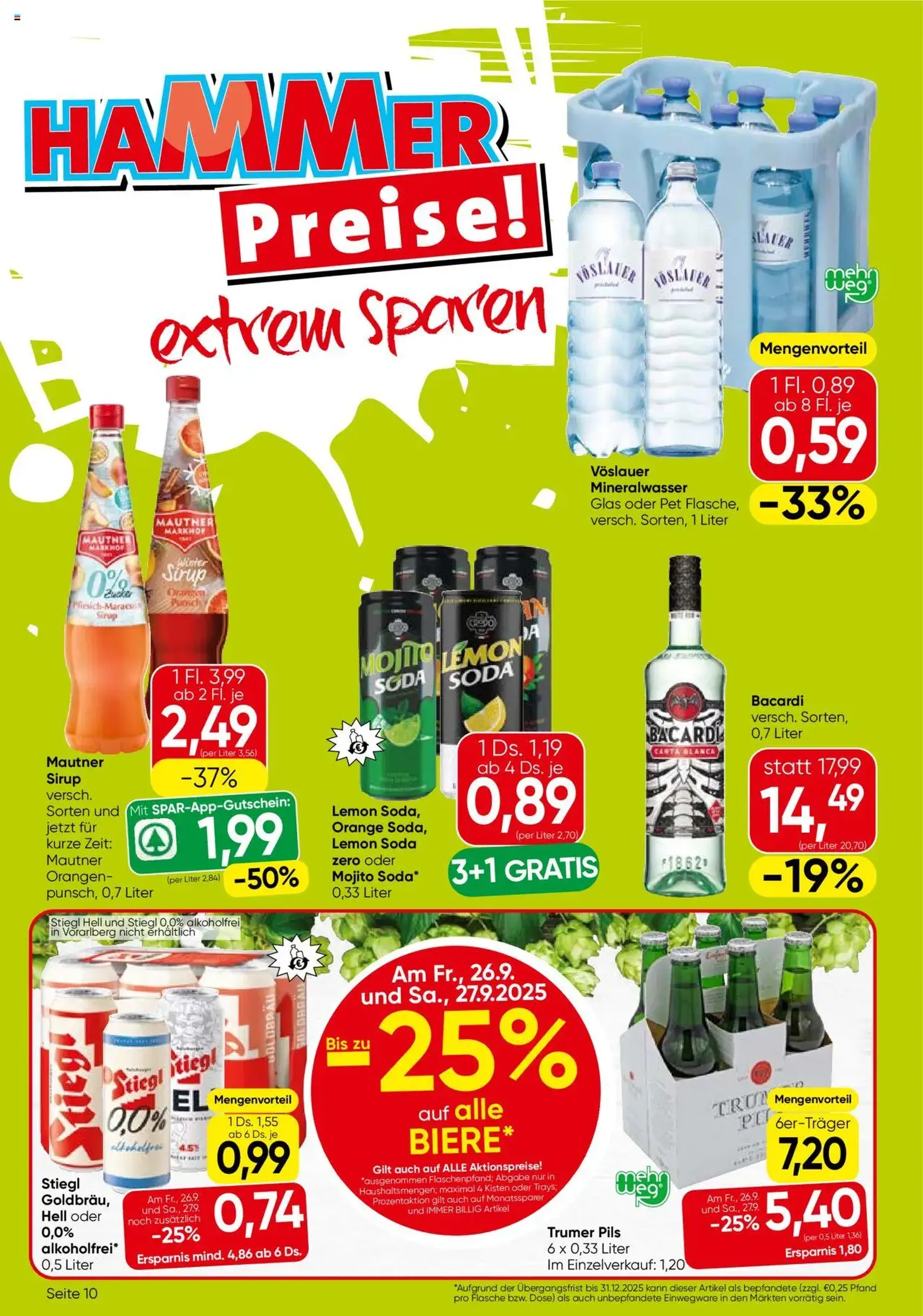 Eurospar Flugblatt - Gültiger Prospekt ab 25.09.2025, Seite 10 von insgesamt 16