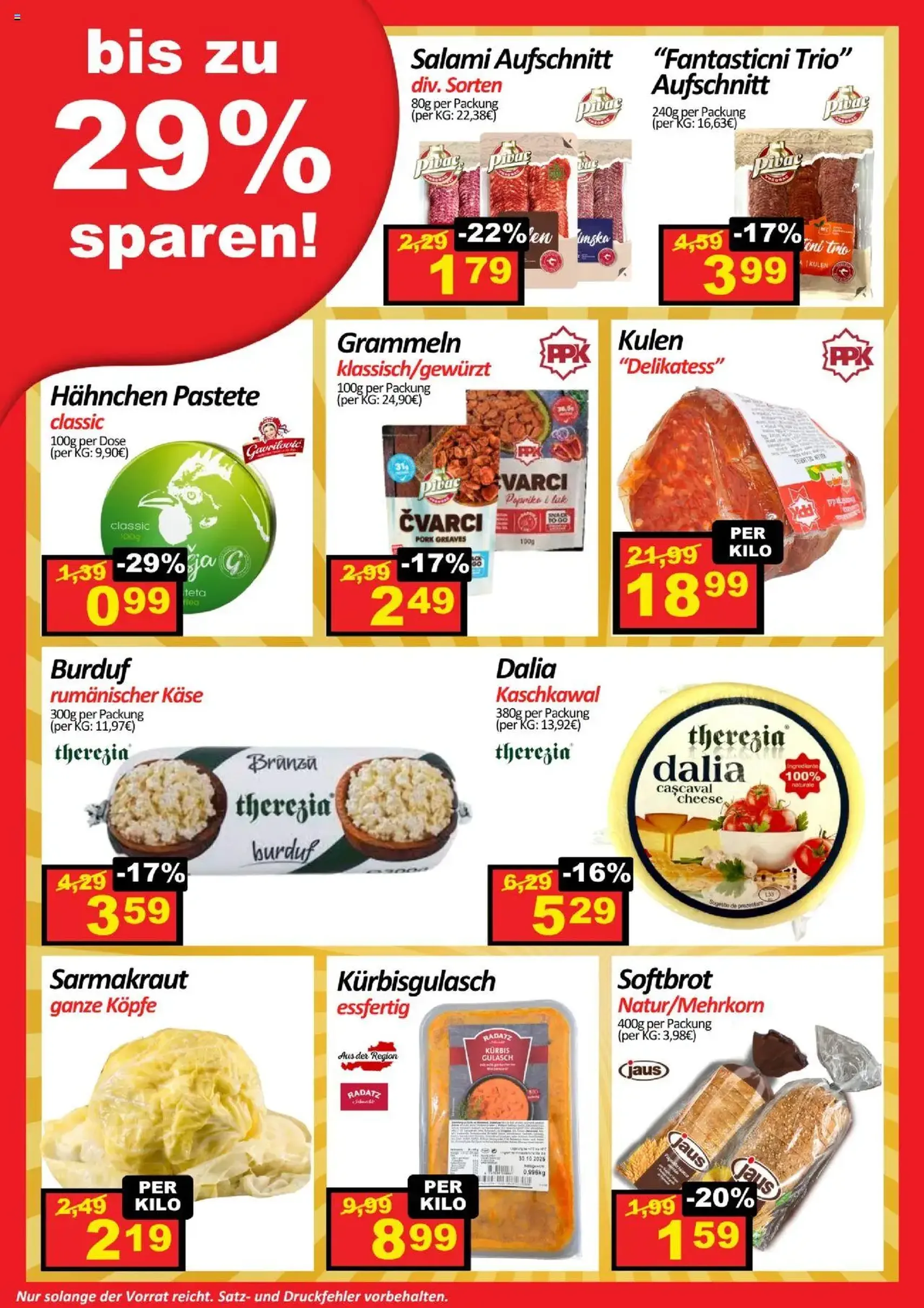Wurstico Abholmarkt Flugblatt - Gültiger Prospekt ab 16.10.2025, Seite 3 von insgesamt 4
