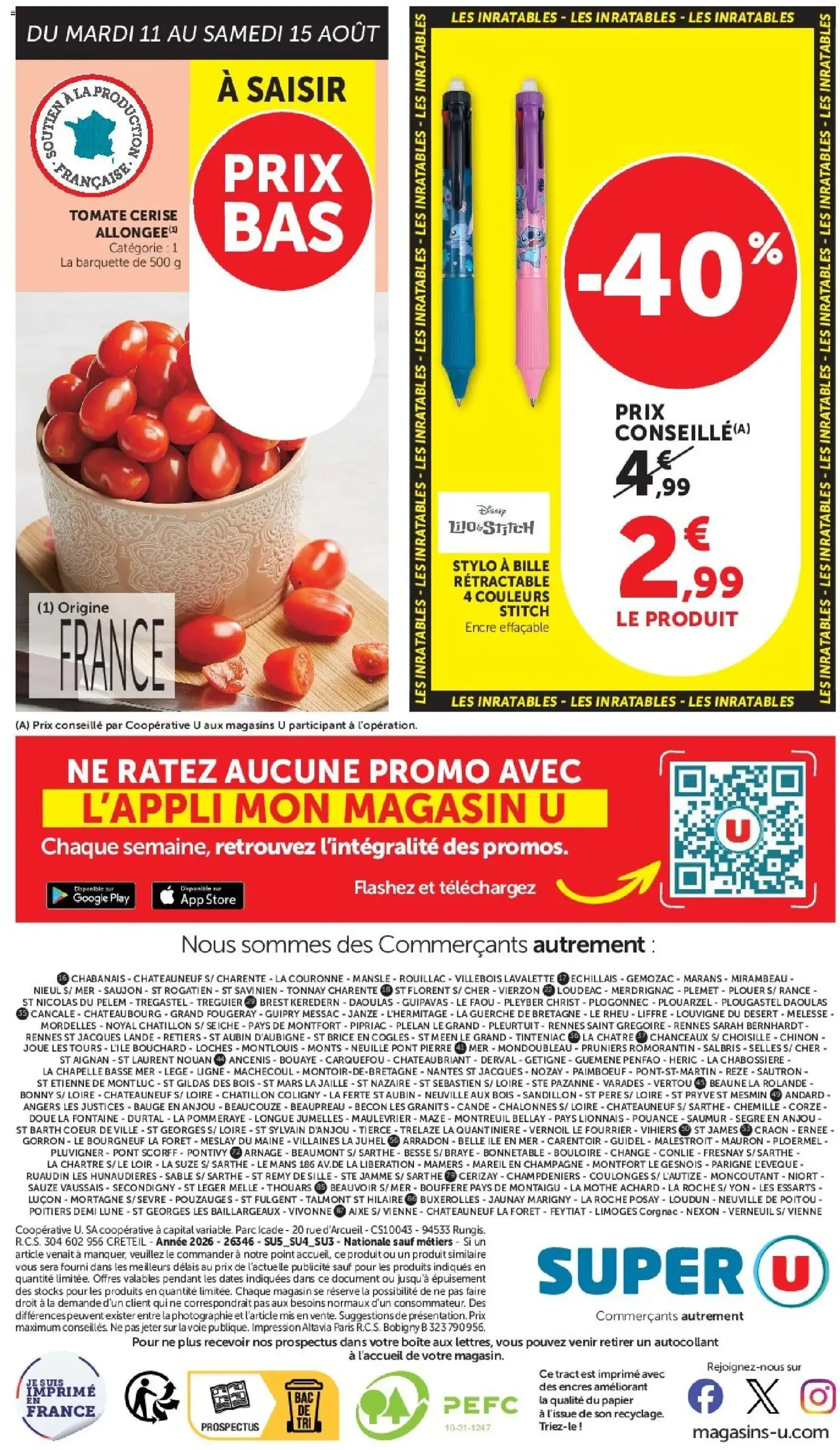 Super U catalogue - brochure valable à partir du 11/08/2026, page 28 sur 28
