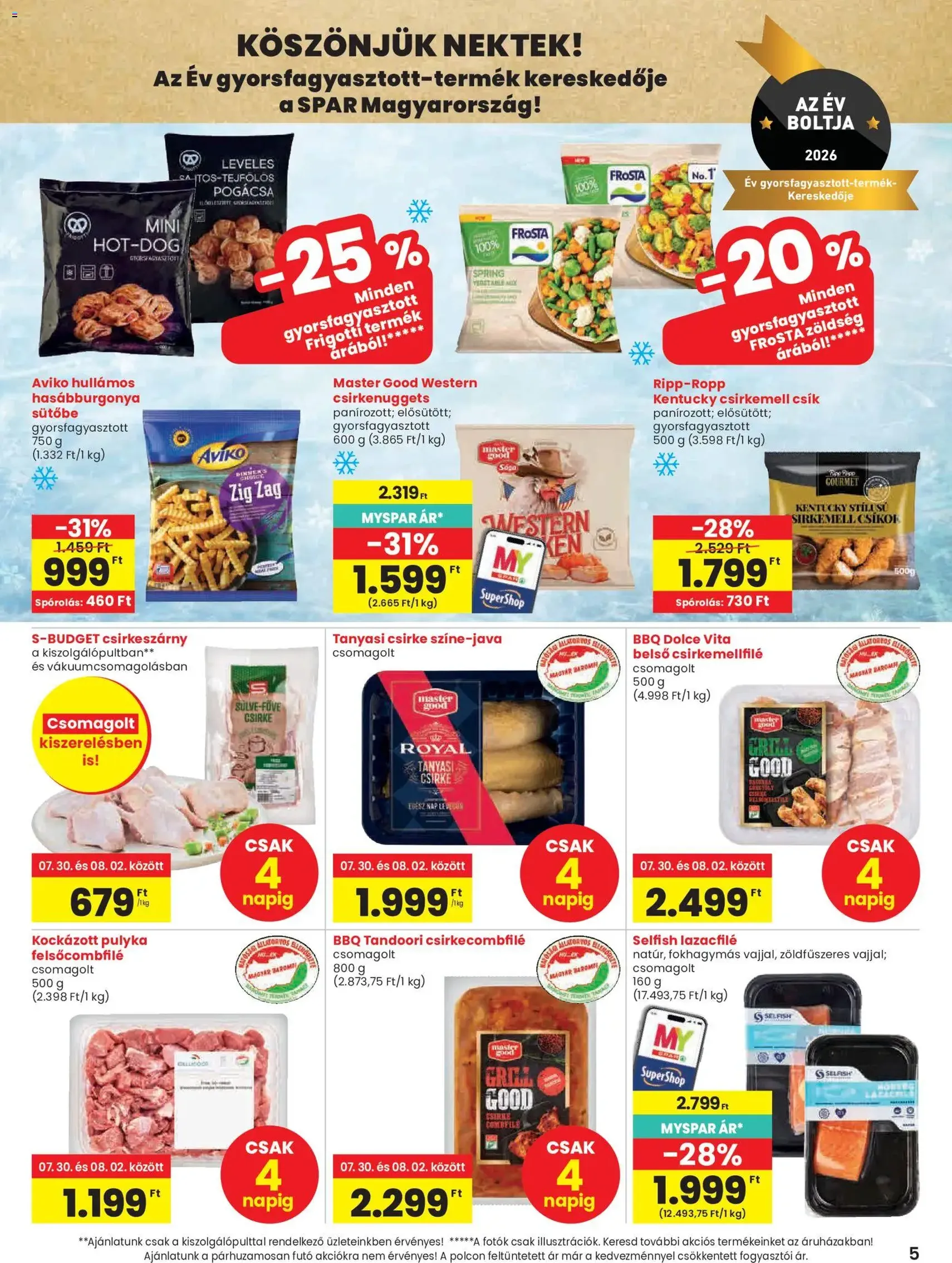 Spar akciós újság - 2026.07.30. érvényes szórólap 5 oldal 20 oldalból