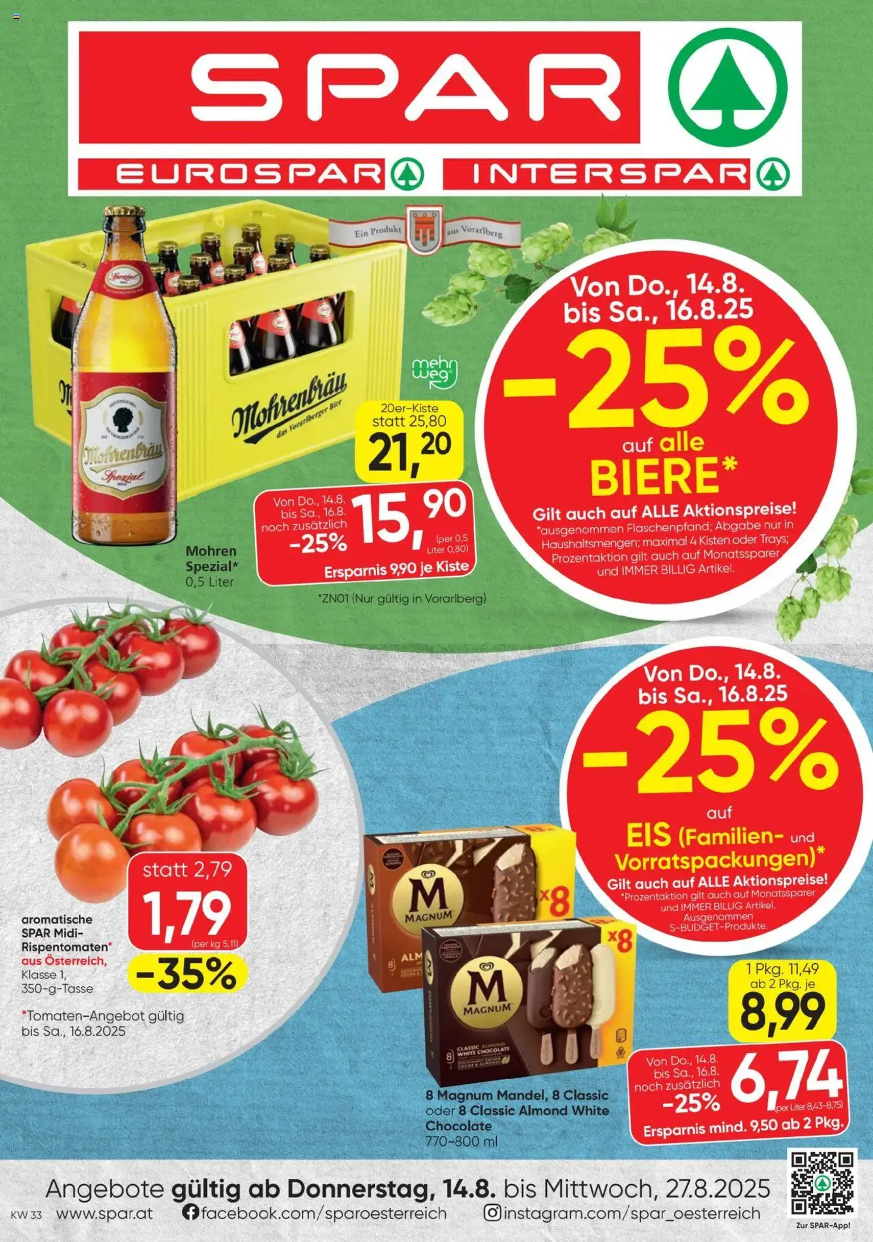 Spar Flugblatt - Gültiger Prospekt ab 14.08.2025, Seite 1 von insgesamt 20