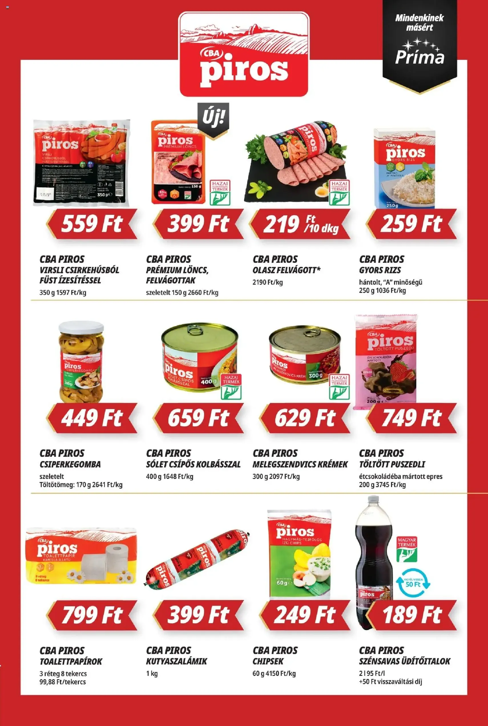 CBA Príma Akciós újság - 2026.02.19. érvényes szórólap 3 oldal 8 oldalból