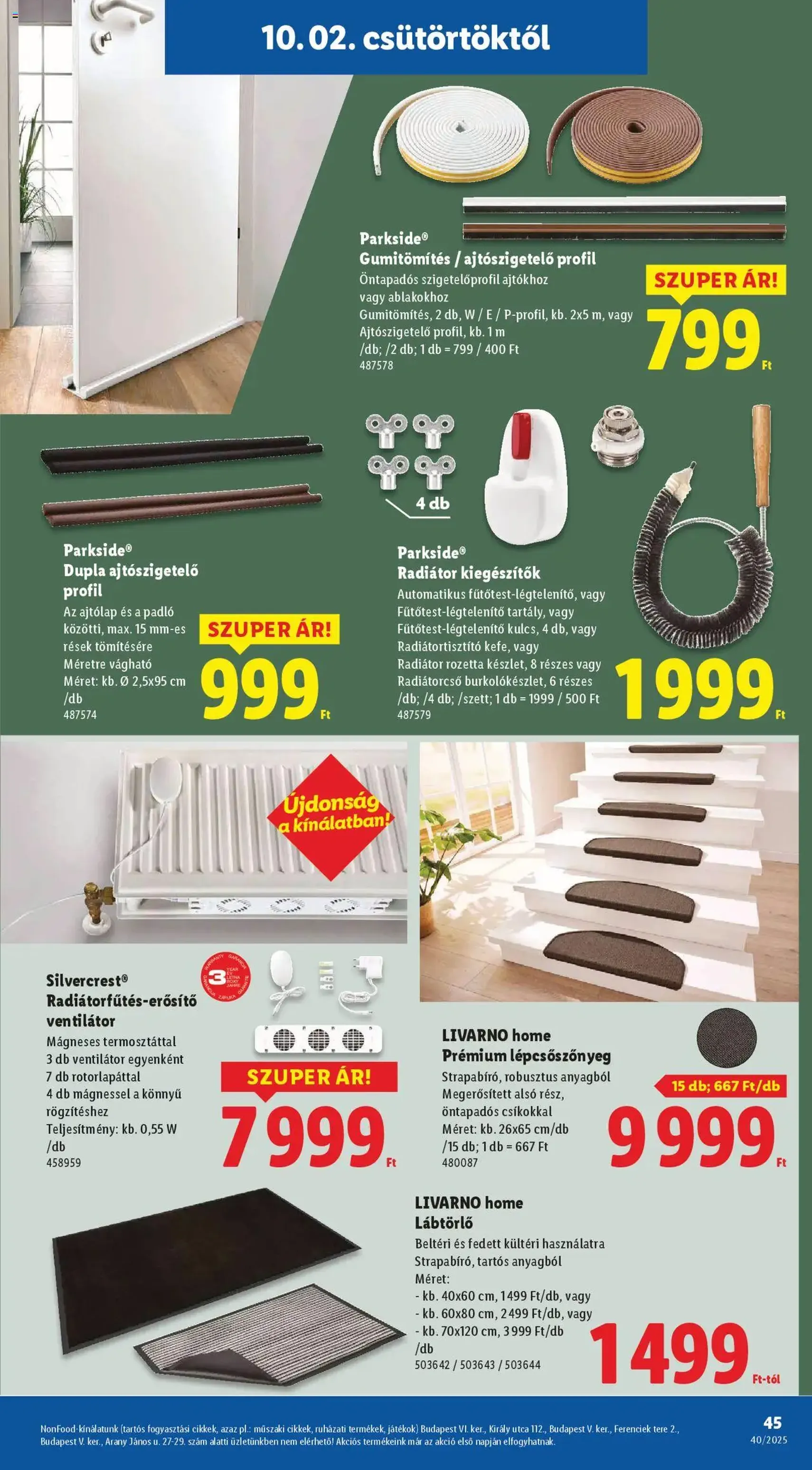 Lidl Akciós újság - 2025.10.02. érvényes szórólap 45 oldal 76 oldalból Lidl Akciós újság - 2025.10.02. érvényes szórólap 45 oldal 76 oldalból