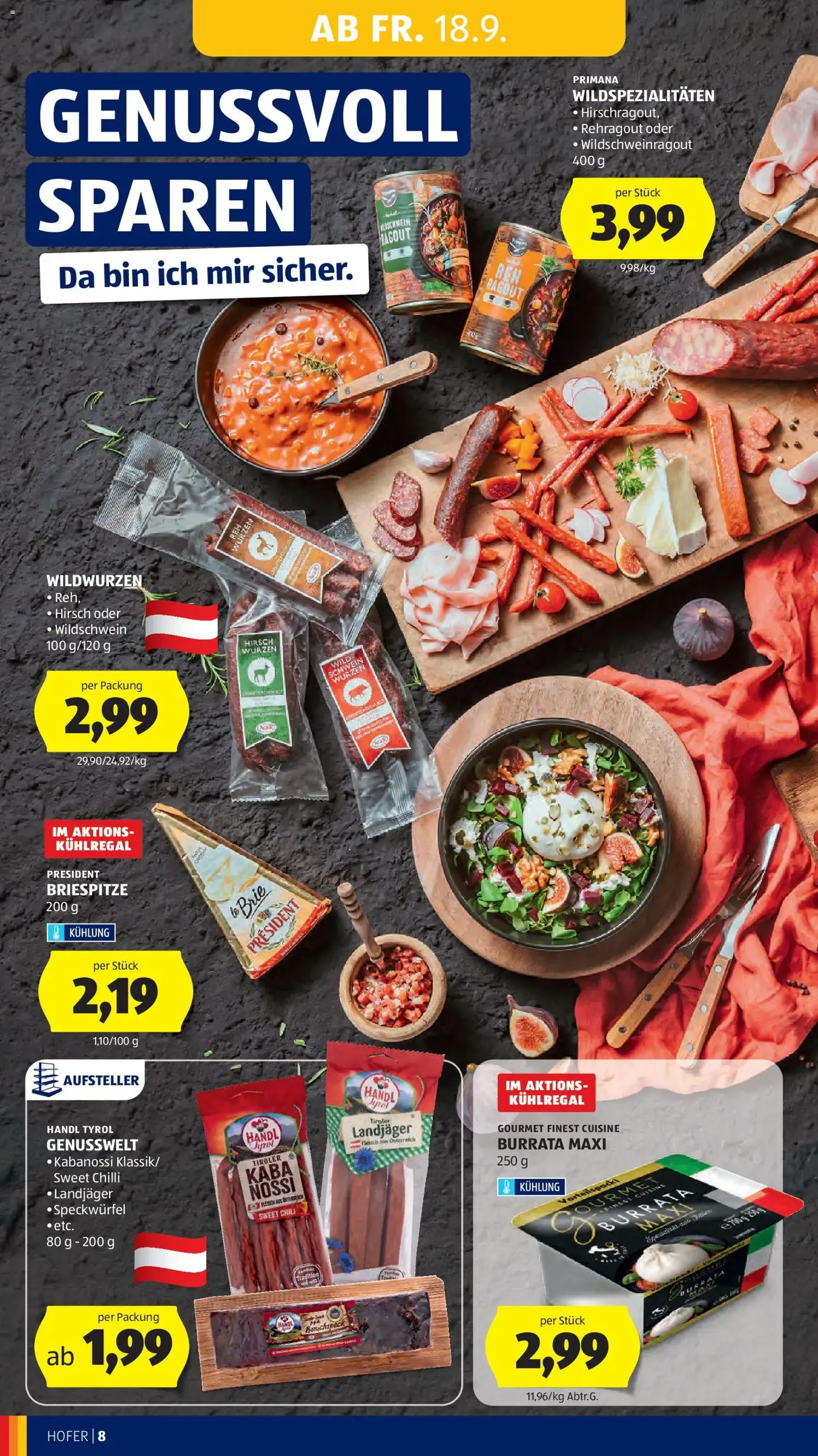 Hofer Flugblatt - Gültiger Prospekt ab 18.09.2026, Seite 12 von insgesamt 48