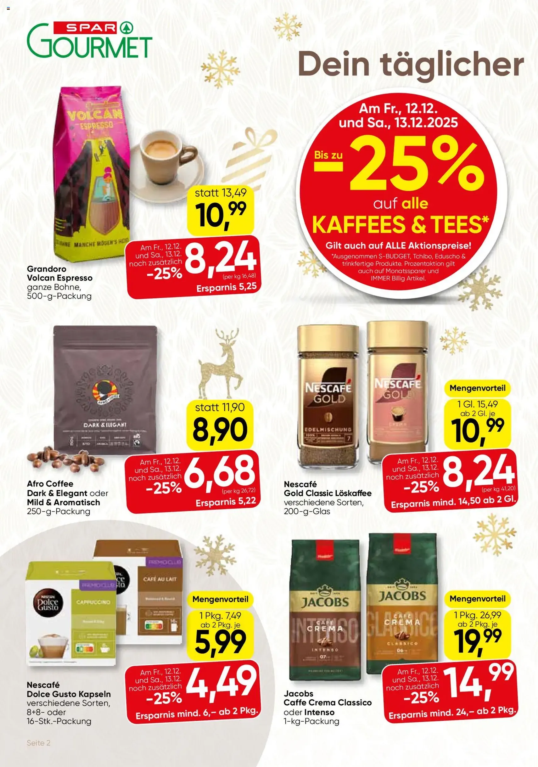 SPAR Gourmet Flugblatt - Gültiger Prospekt ab 11.12.2025, Seite 2 von insgesamt 8