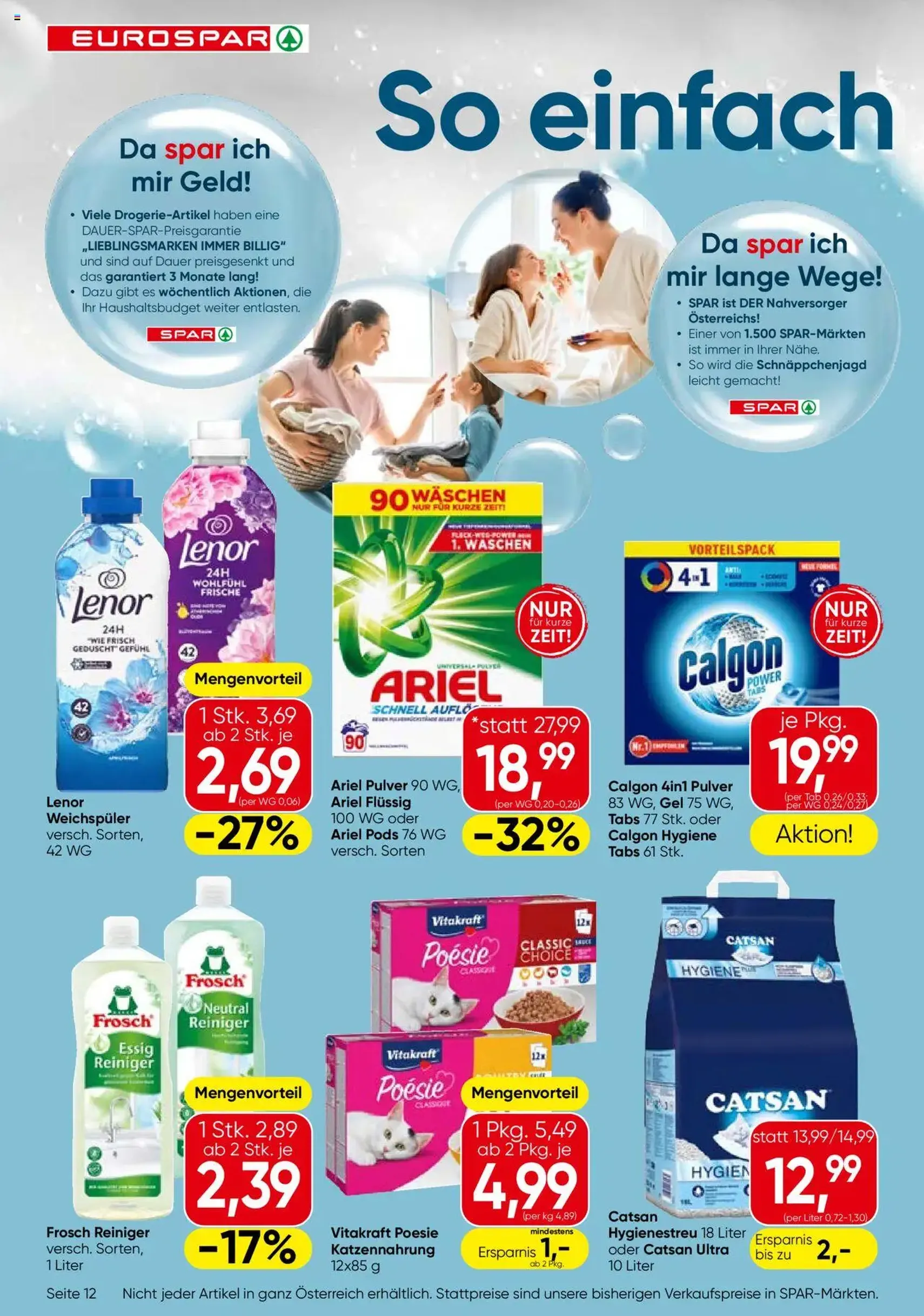Eurospar Flugblatt - Gültiger Prospekt ab 31.07.2025, Seite 12 von insgesamt 16 Eurospar Flugblatt - Gültiger Prospekt ab 31.07.2025, Seite 12 von insgesamt 16