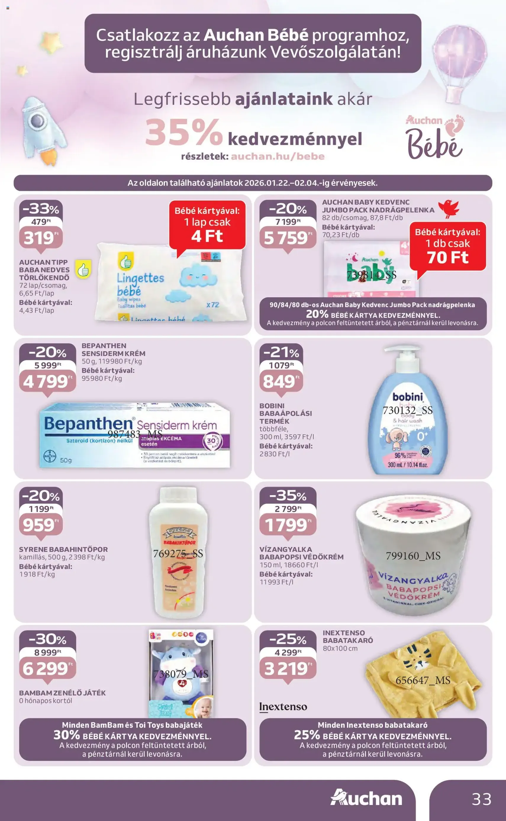 Auchan Akciós újság - 2026.01.22. érvényes szórólap 33 oldal 44 oldalból
