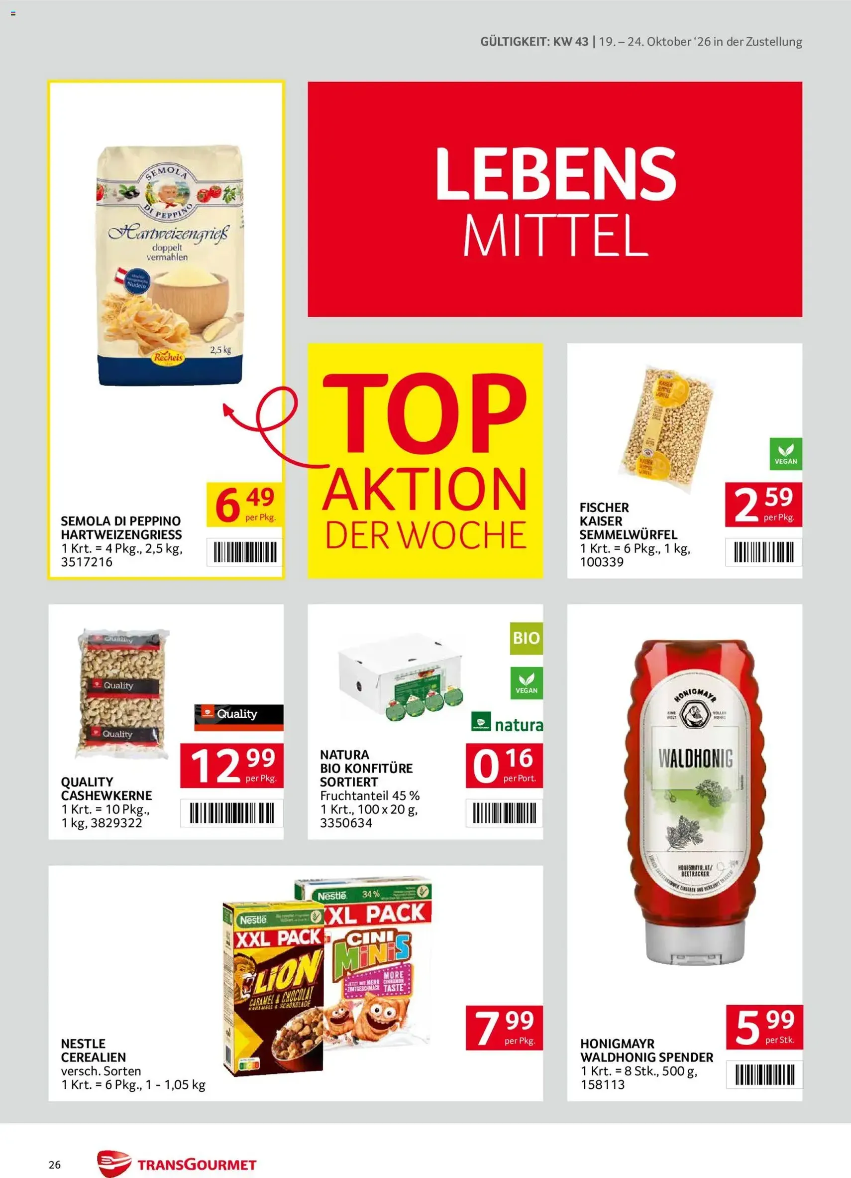 Transgourmet Flugblatt - Gültiger Prospekt ab 19.10.2026, Seite 26 von insgesamt 40