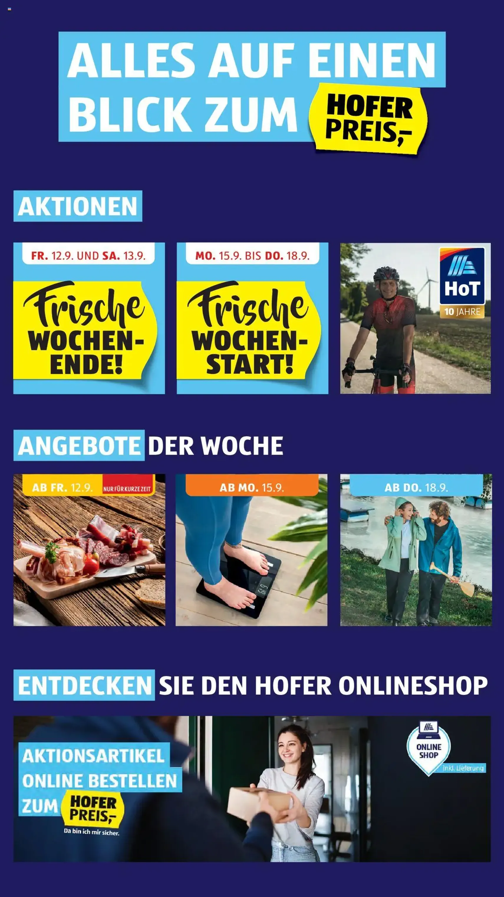 Hofer Flugblatt - Gültiger Prospekt ab 12.09.2025, Seite 2 von insgesamt 49