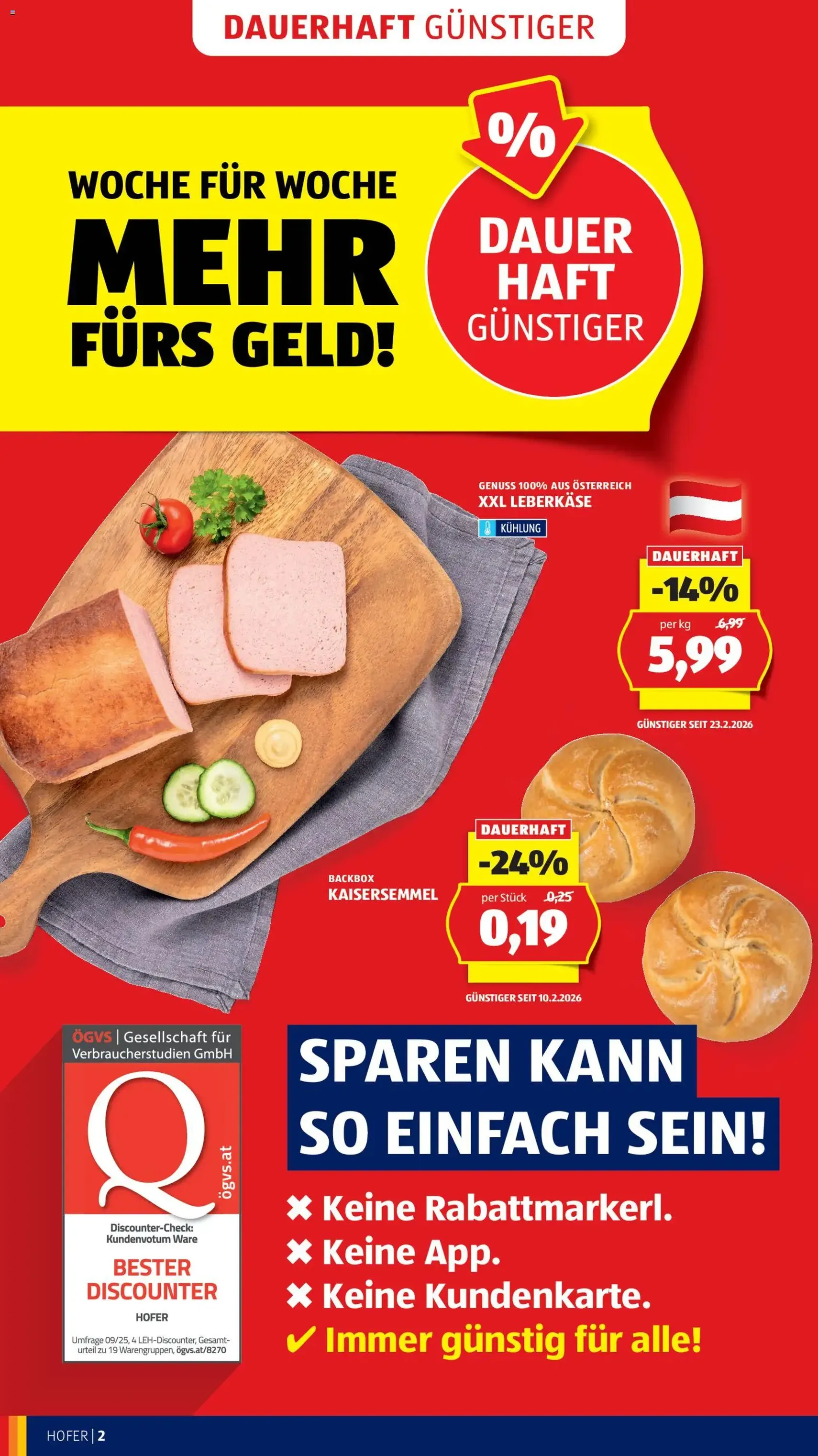 Hofer Flugblatt - Gültiger Prospekt ab 25.02.2026, Seite 4 von insgesamt 41