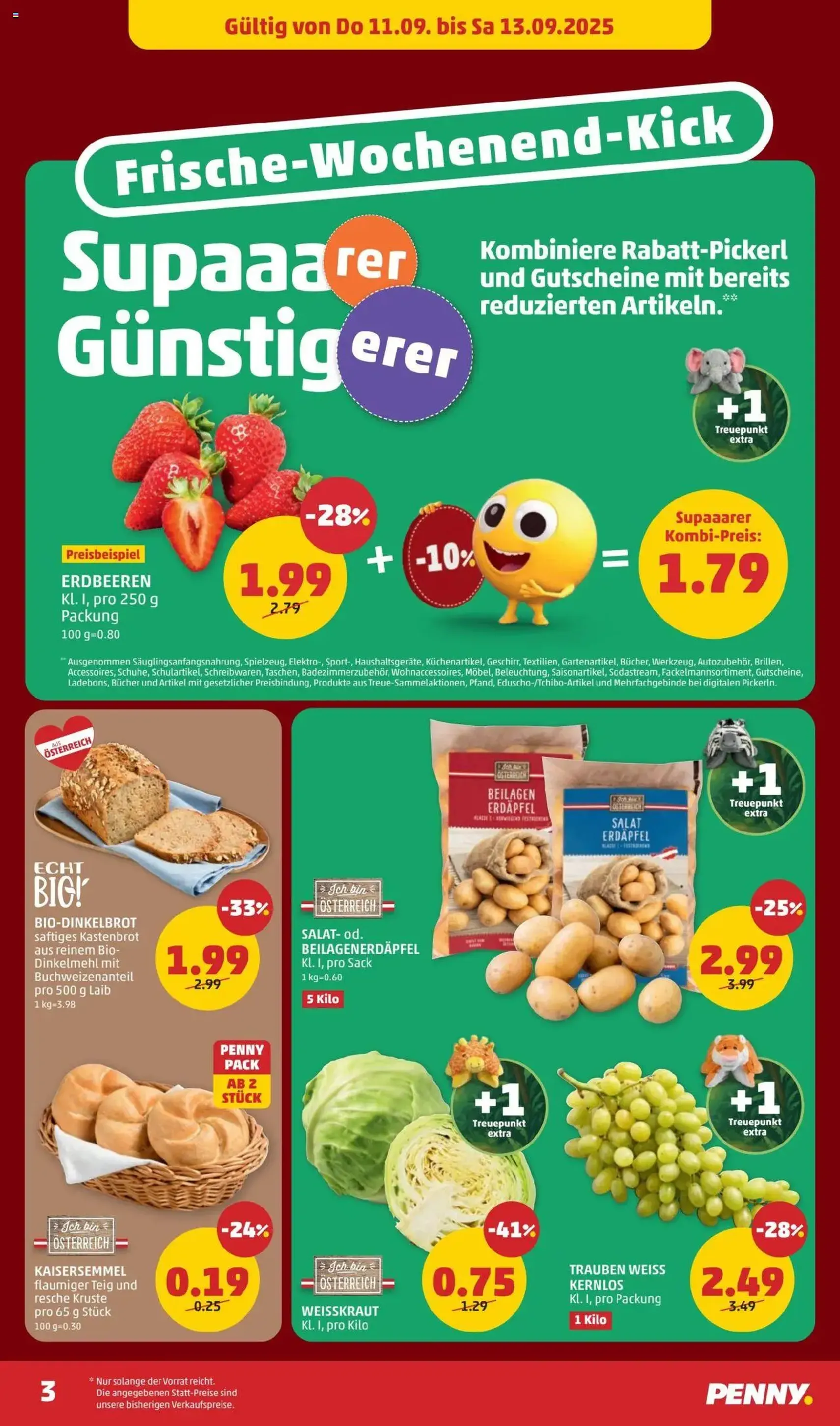 Penny Markt Flugblatt - Gültiger Prospekt ab 11.09.2025, Seite 3 von insgesamt 28 Penny Markt Flugblatt - Gültiger Prospekt ab 11.09.2025, Seite 3 von insgesamt 28