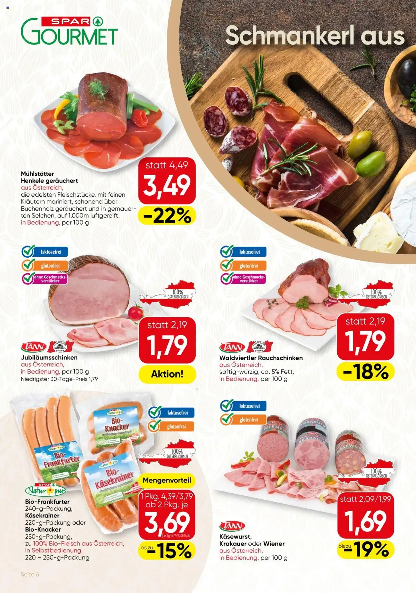 SPAR Gourmet Flugblatt - Gültiger Prospekt ab 25.09.2025, Seite 6 von insgesamt 12